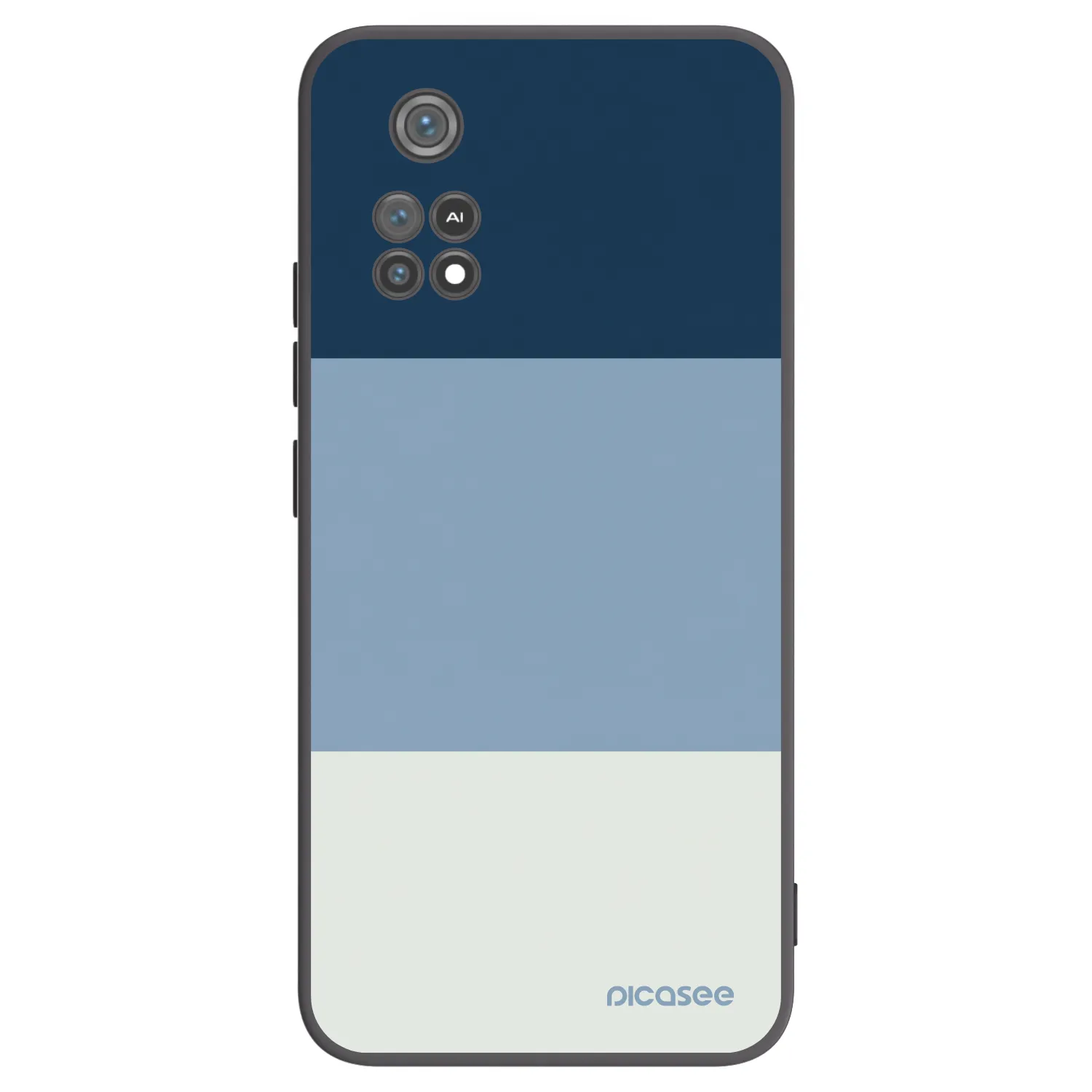 Picasee silikonowe czarne etui na Xiaomi Poco M4 Pro - Coastal Blue