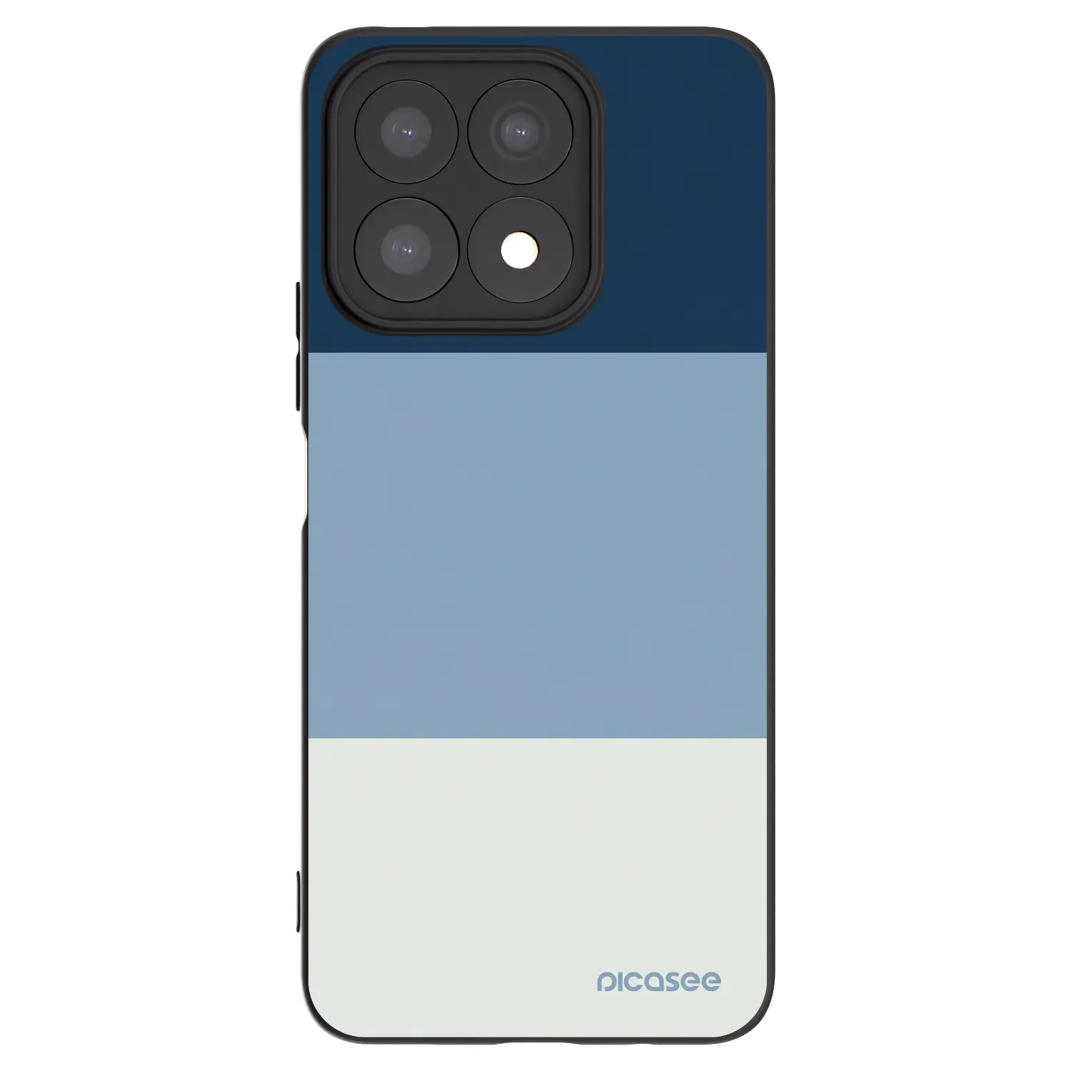 Picasee silikonowe czarne etui na Honor X8a - Coastal Blue