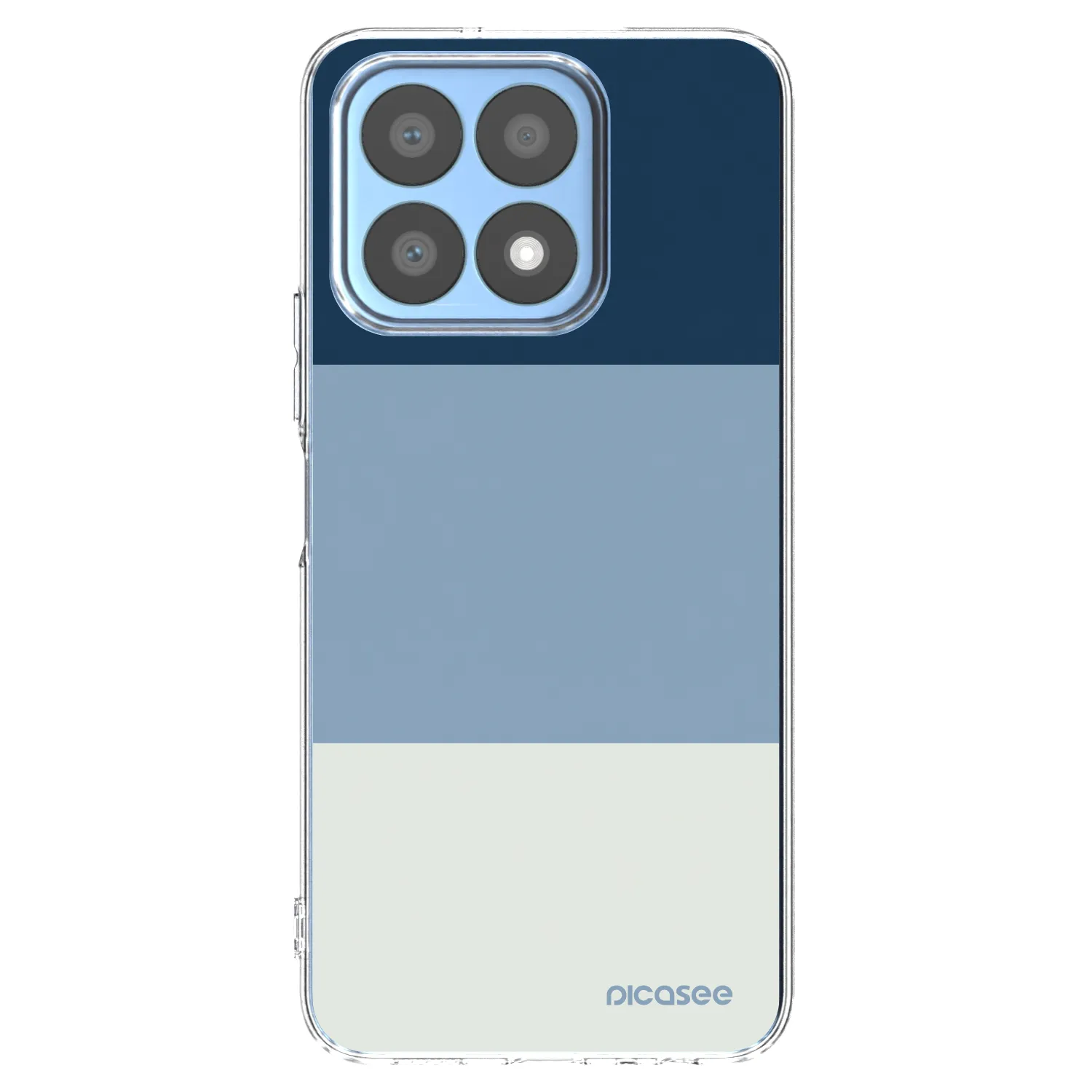 Picasee silikonowe przeźroczyste etui na Honor X8a - Coastal Blue