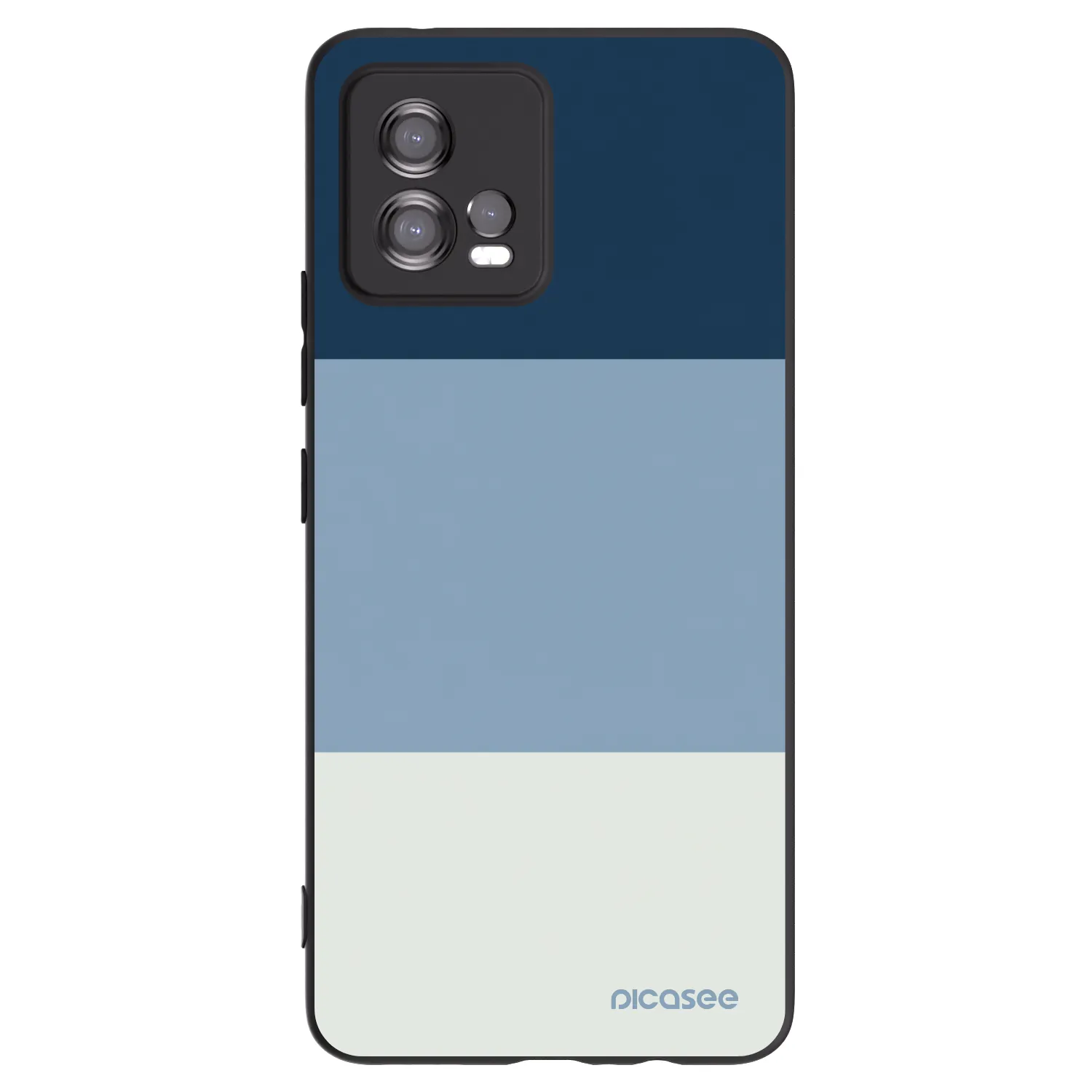 Picasee silikonowe czarne etui na Motorola Moto G72 - Coastal Blue