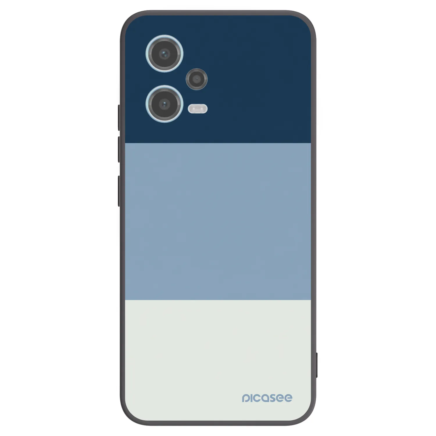 Picasee silikonowe czarne etui na Xiaomi Redmi Note 12 5G - Coastal Blue