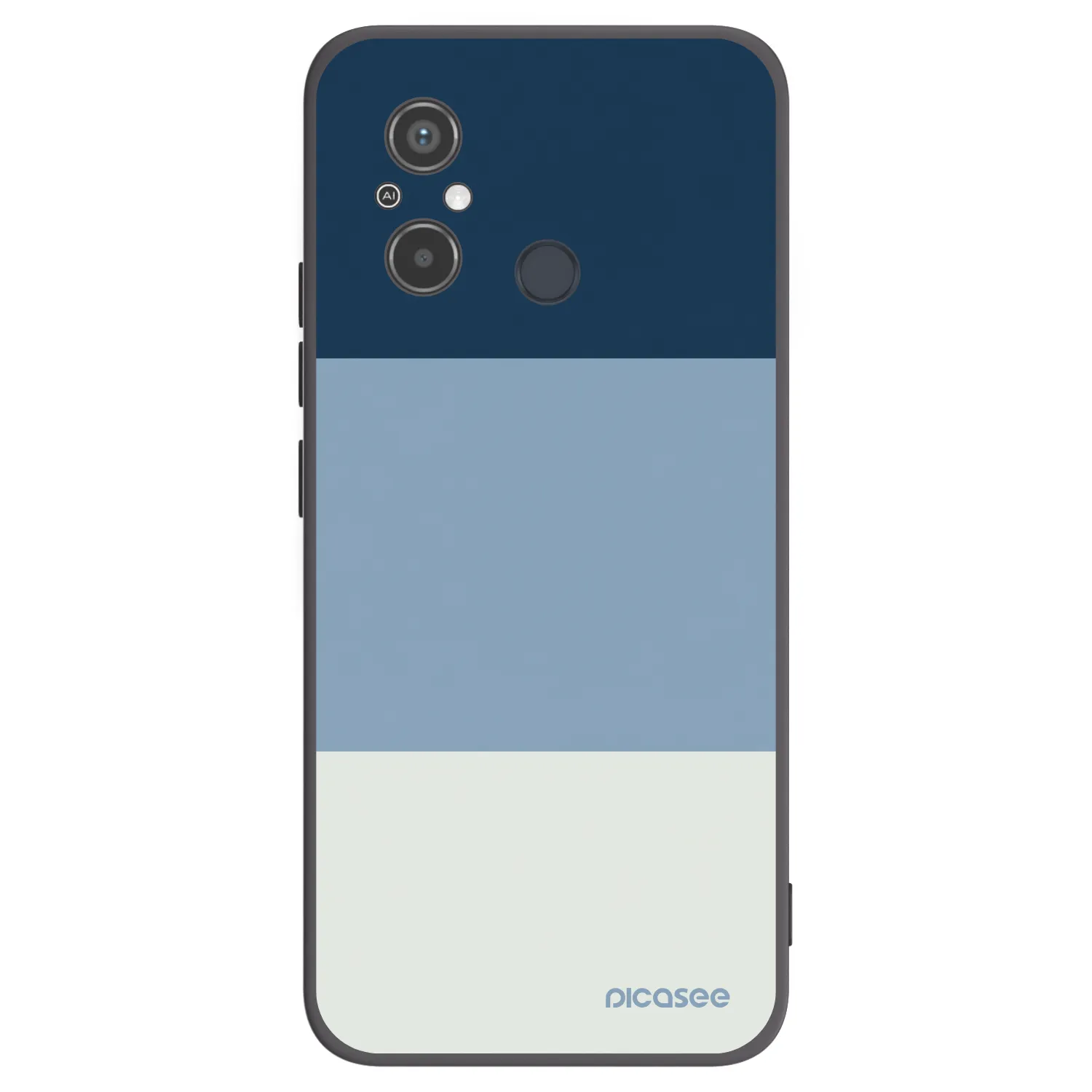 Picasee silikonowe czarne etui na Xiaomi Redmi 12C - Coastal Blue