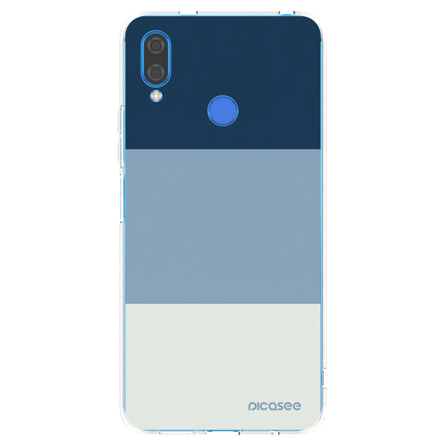 Picasee silikonowe przeźroczyste etui na Huawei Nova 3 - Coastal Blue