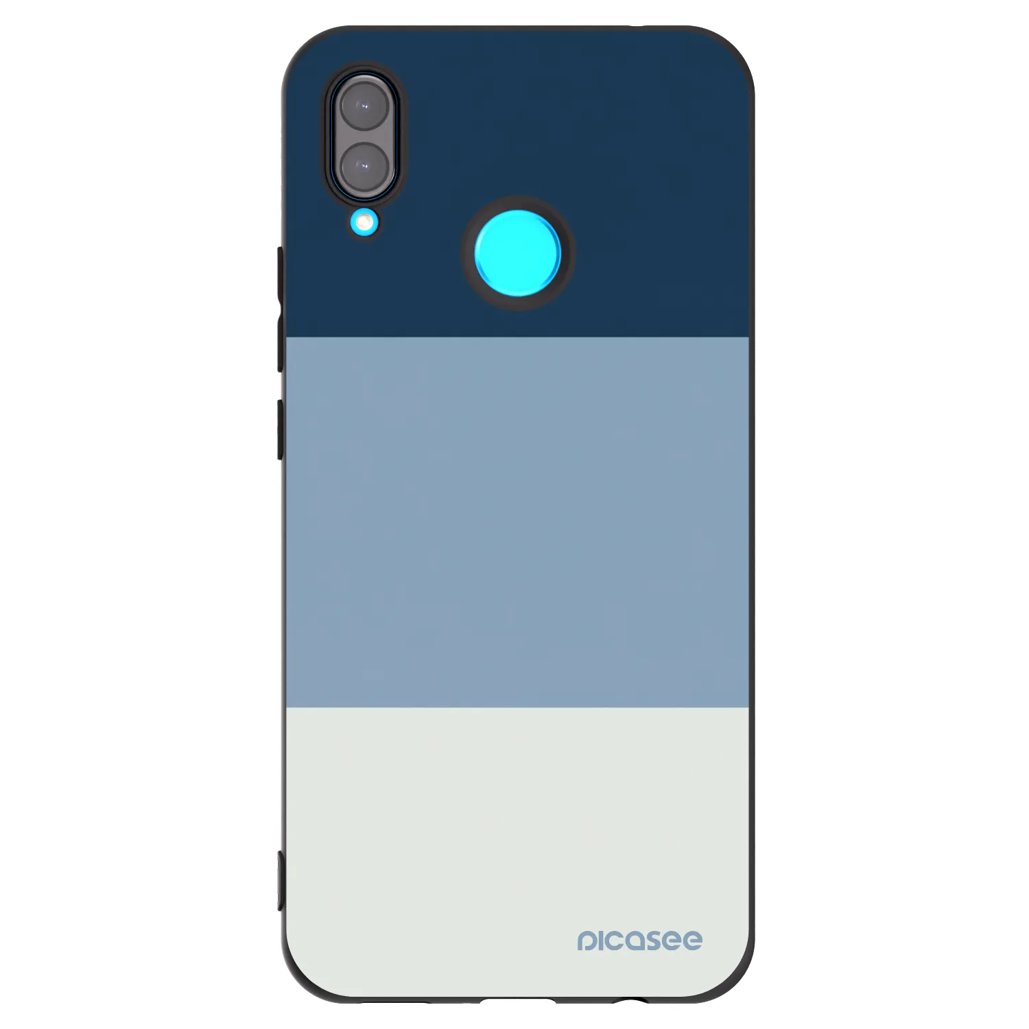 Picasee silikonowe czarne etui na Huawei Nova 3i - Coastal Blue