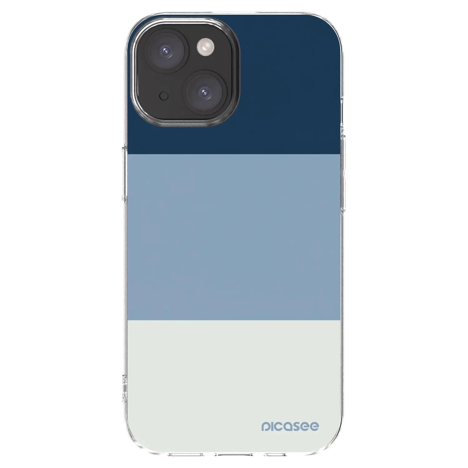 Picasee silikonowe przeźroczyste etui na Apple iPhone 15 - Coastal Blue