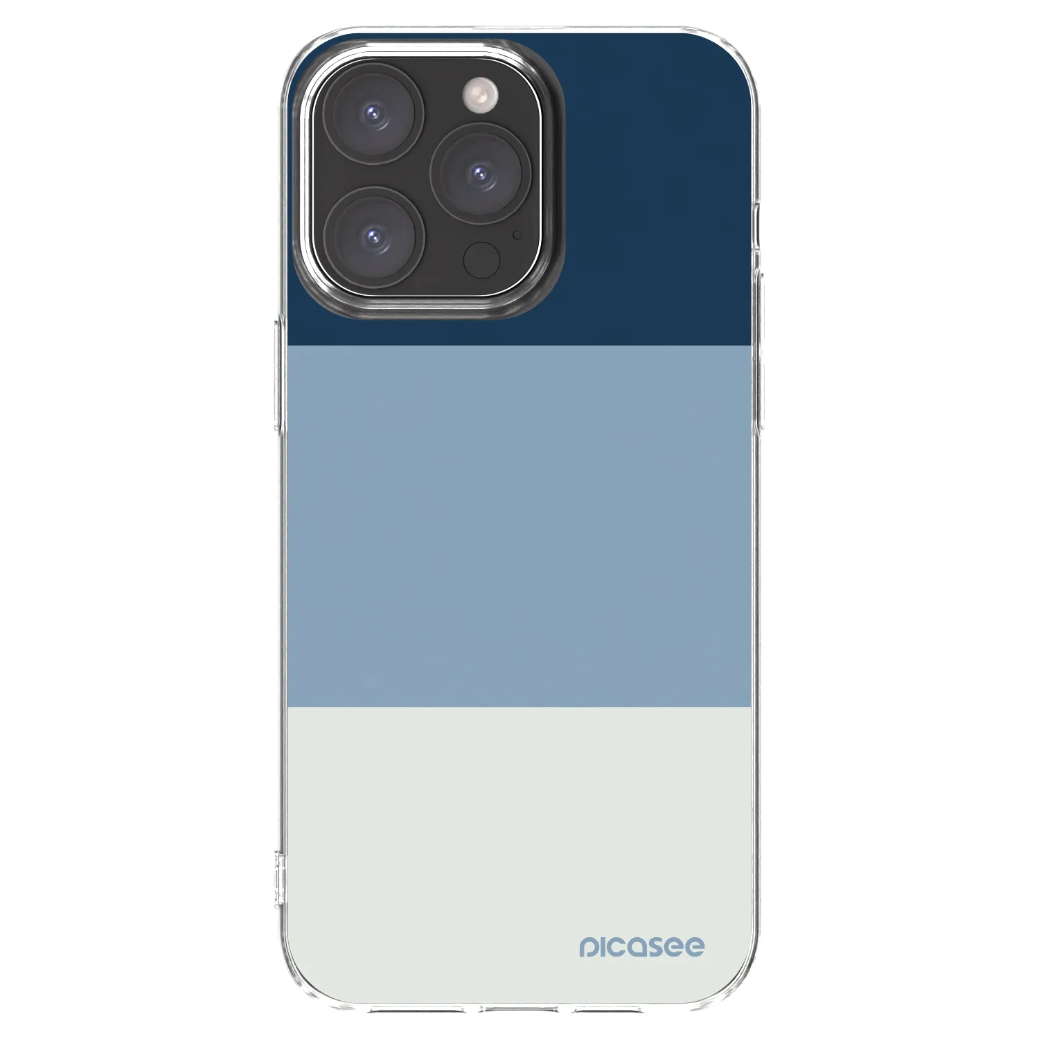 Picasee silikonowe przeźroczyste etui na Apple iPhone 15 Pro Max - Coastal Blue
