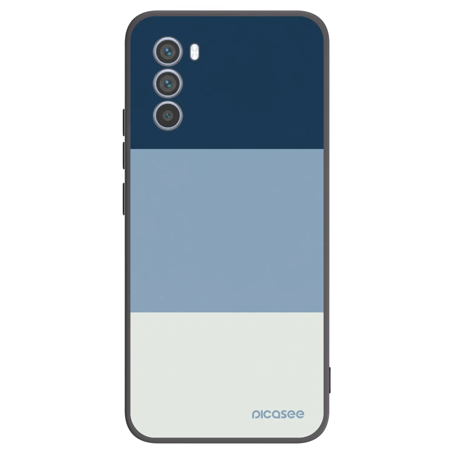 Picasee silikonowe czarne etui na Motorola Moto G62 - Coastal Blue