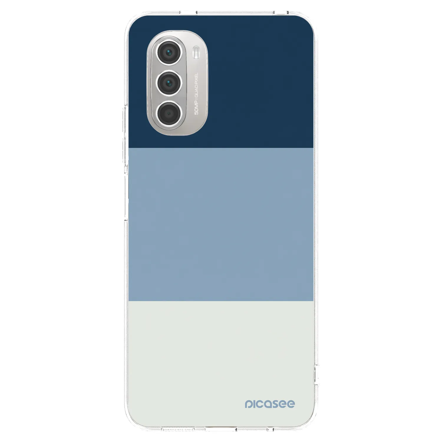 Picasee silikonowe przeźroczyste etui na Motorola Moto G51 - Coastal Blue