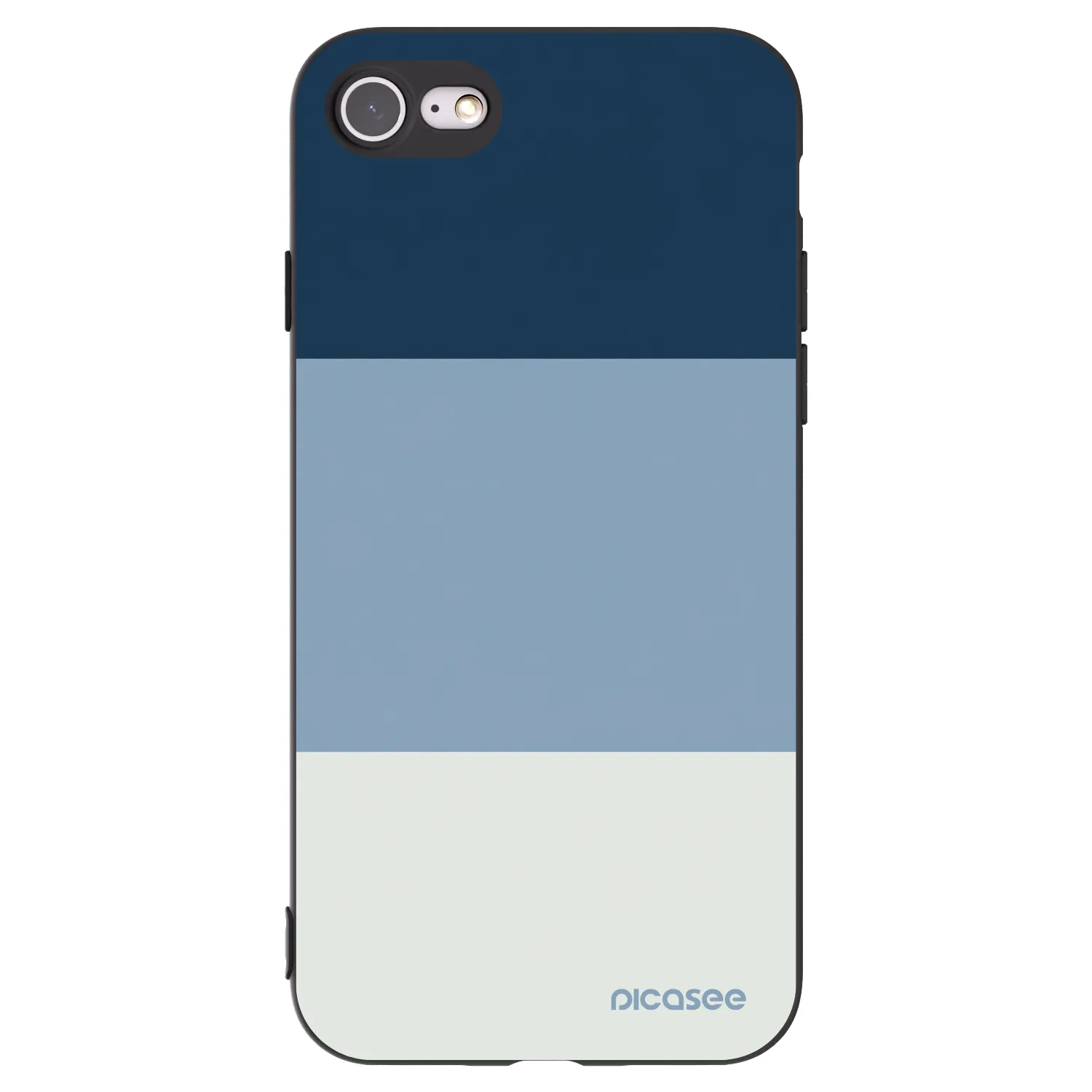 Picasee silikonowe czarne etui na Apple iPhone 7 - Coastal Blue