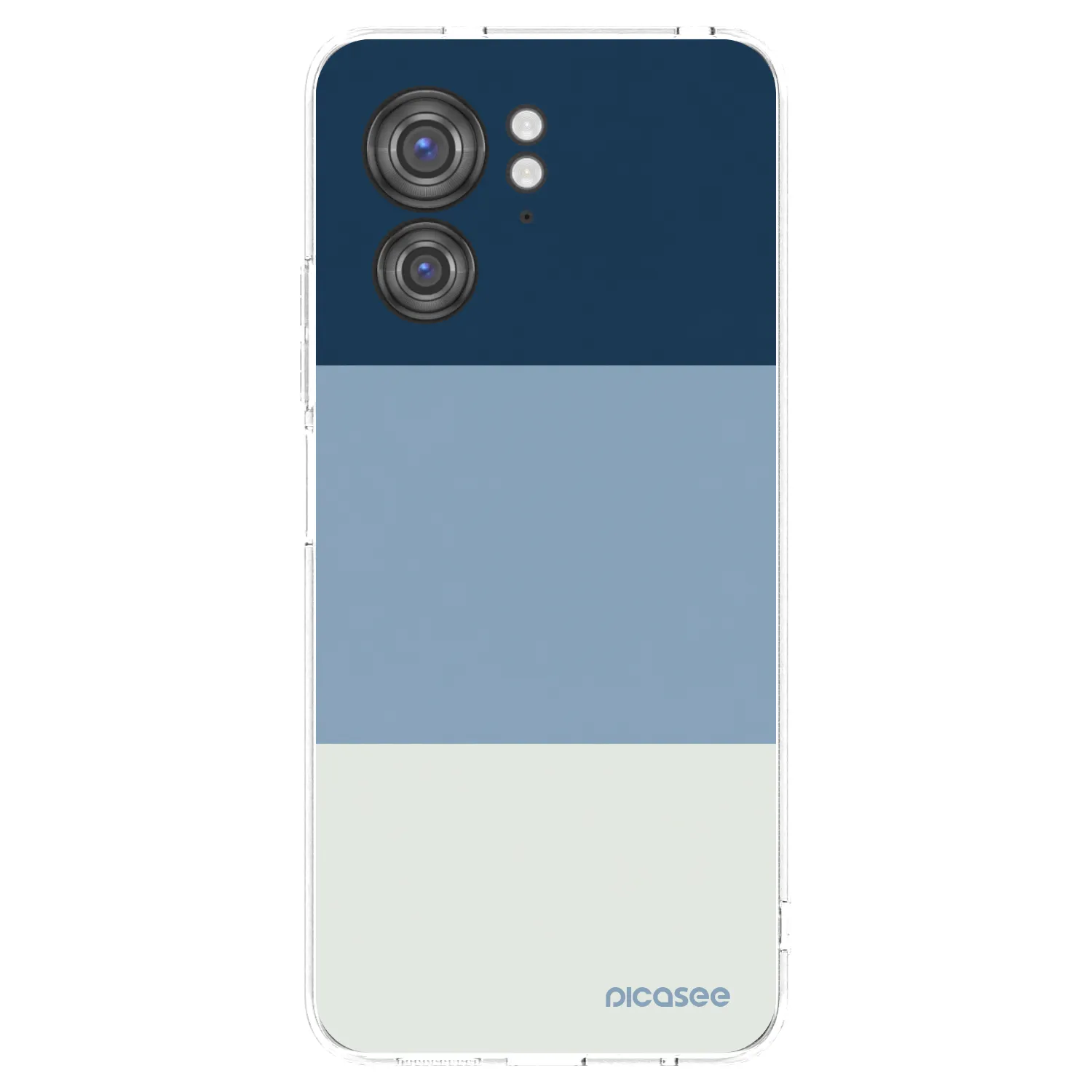 Picasee silikonowe przeźroczyste etui na Motorola Edge 40 - Coastal Blue