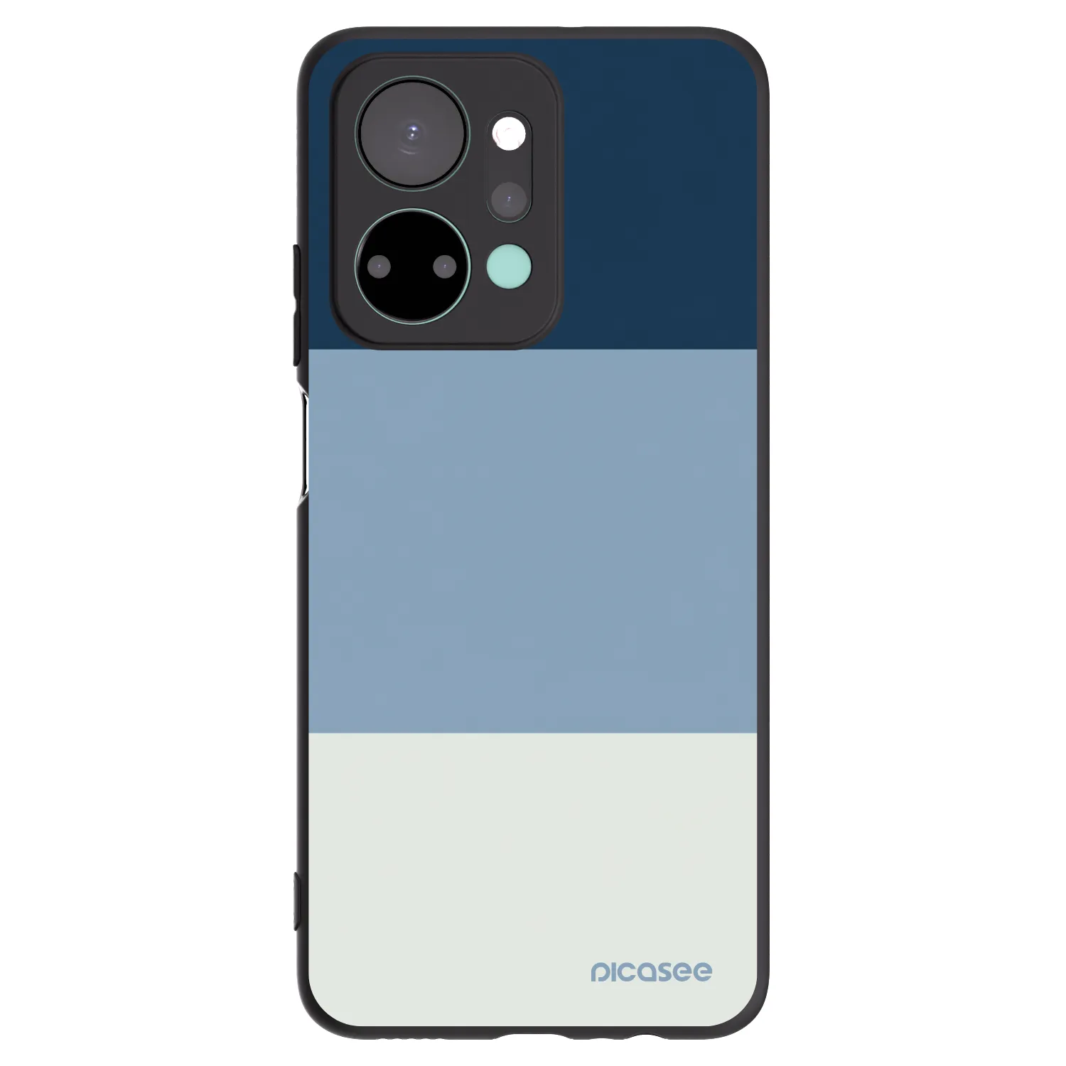 Picasee silikonowe czarne etui na Honor X7a - Coastal Blue