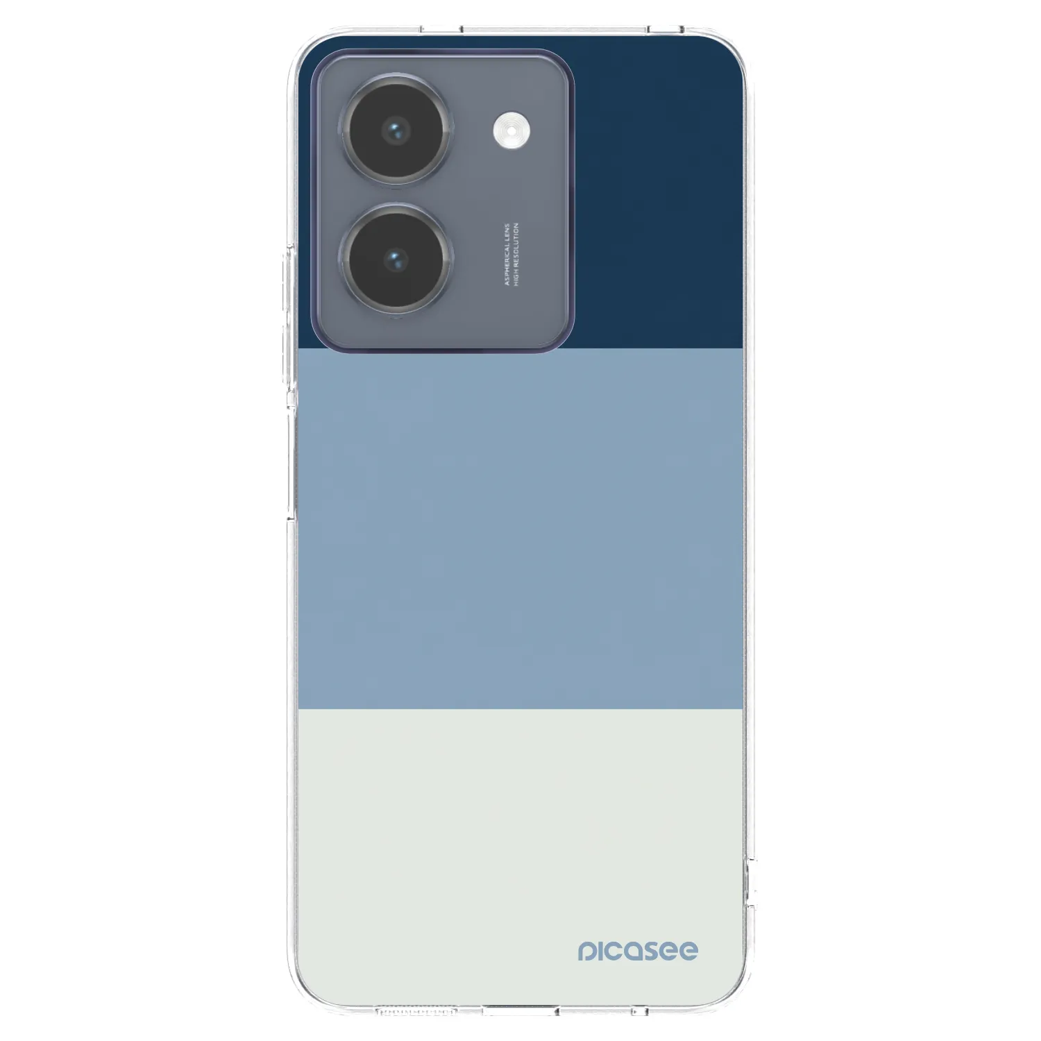 Picasee silikonowe przeźroczyste etui na Vivo Y36 4G - Coastal Blue