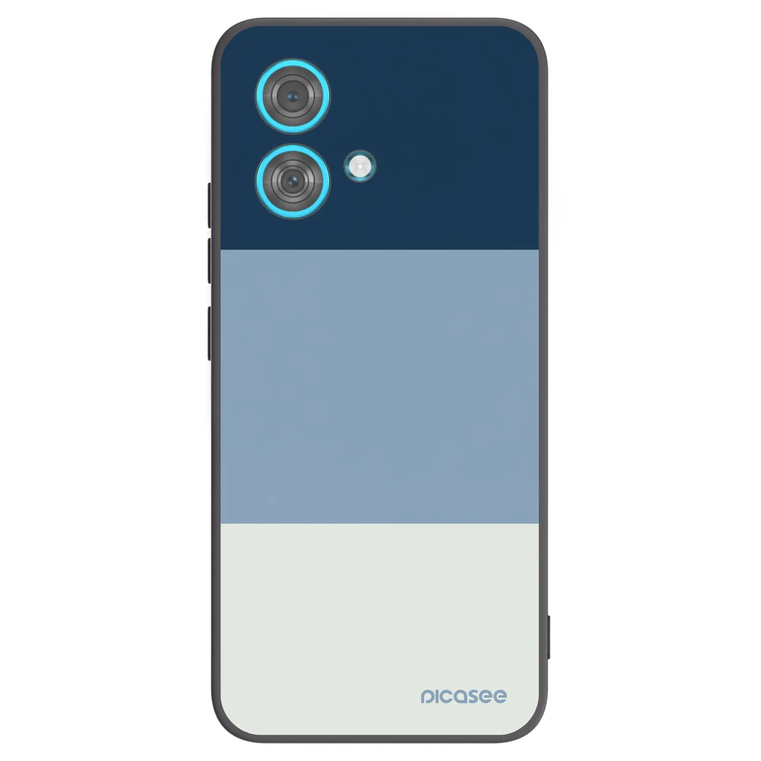 Picasee silikonowe czarne etui na Motorola Edge 40 Neo - Coastal Blue