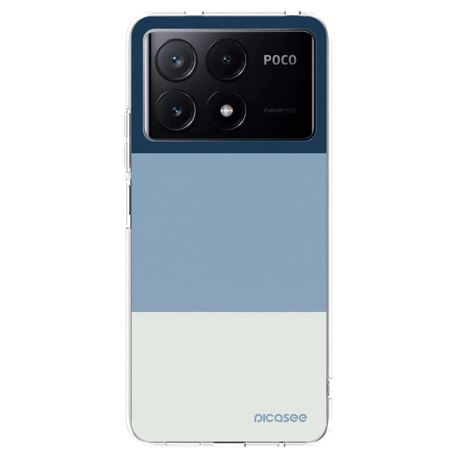 Picasee silikonowe przeźroczyste etui na Xiaomi Poco X6 Pro - Coastal Blue