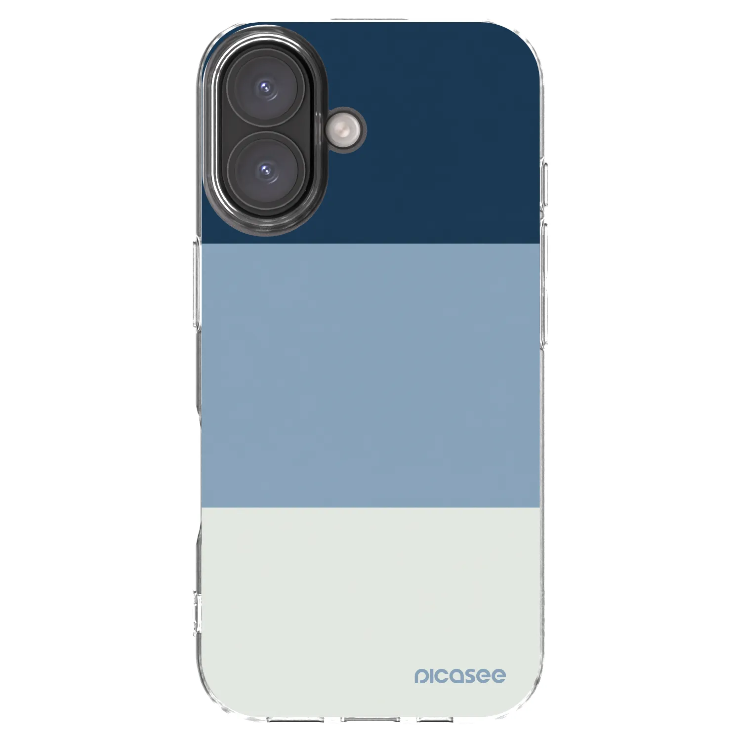 Picasee silikonowe przeźroczyste etui na Apple iPhone 16 - Coastal Blue