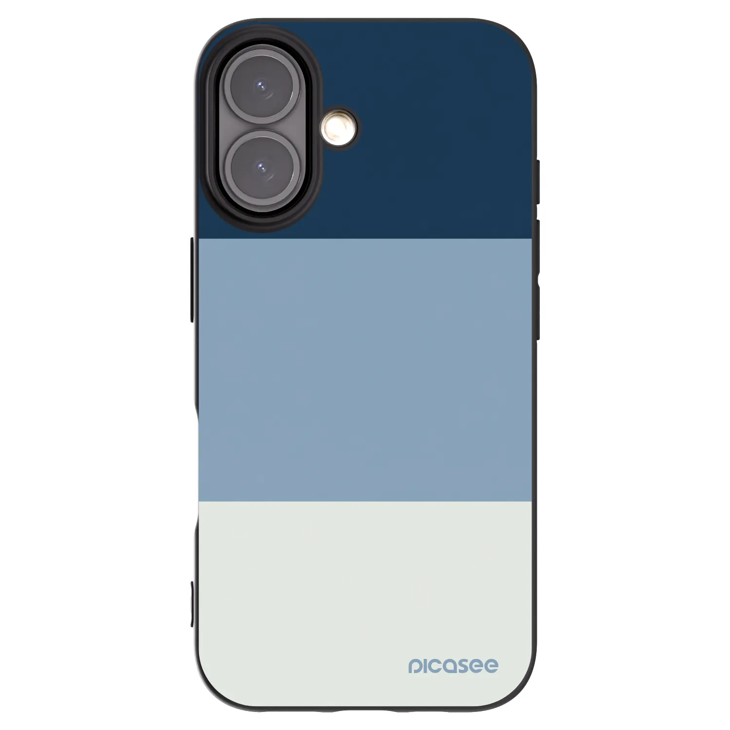 Picasee silikonowe czarne etui na Apple iPhone 16 - Coastal Blue