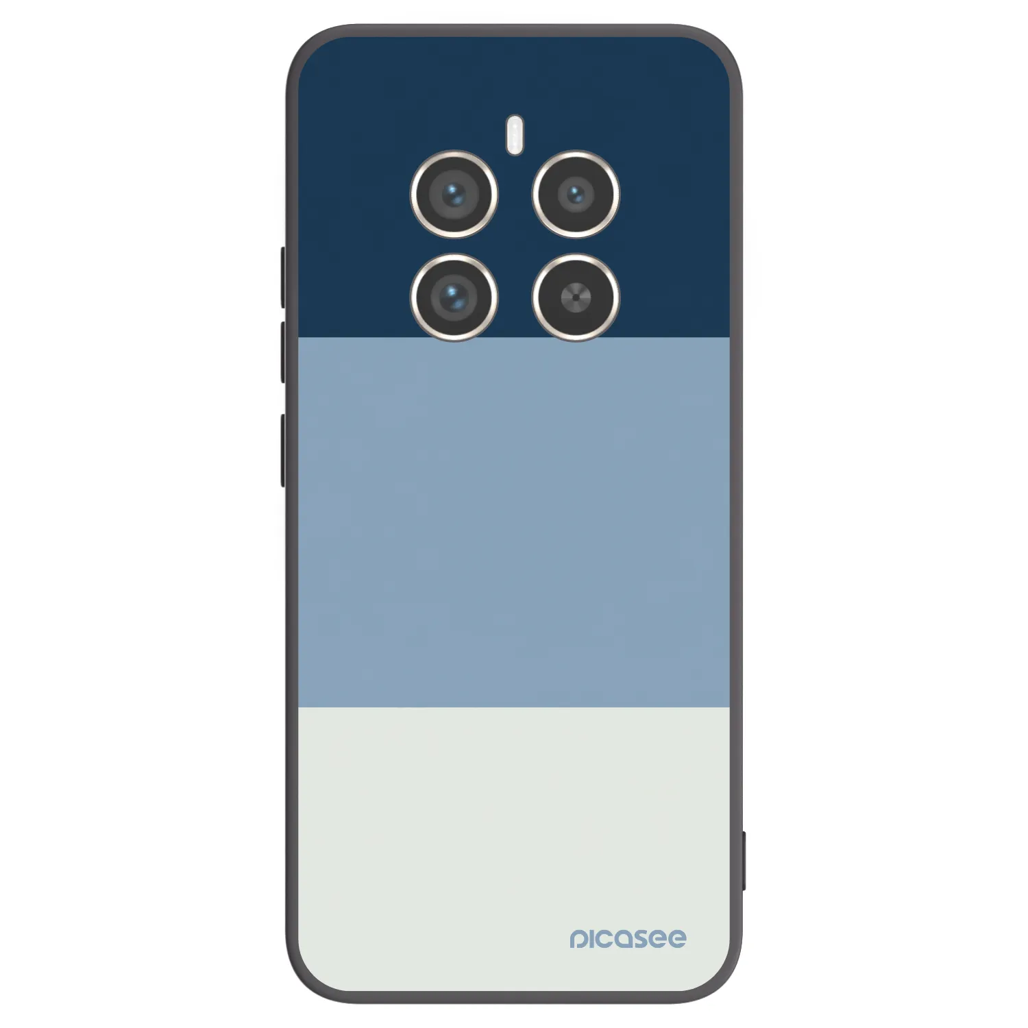 Picasee silikonowe czarne etui na Realme 12 Pro 5G - Coastal Blue