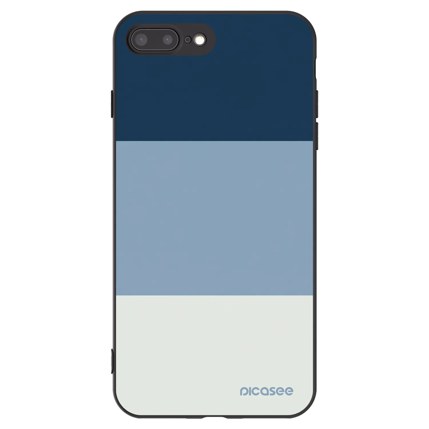 Picasee silikonowe czarne etui na Apple iPhone 8 Plus - Coastal Blue