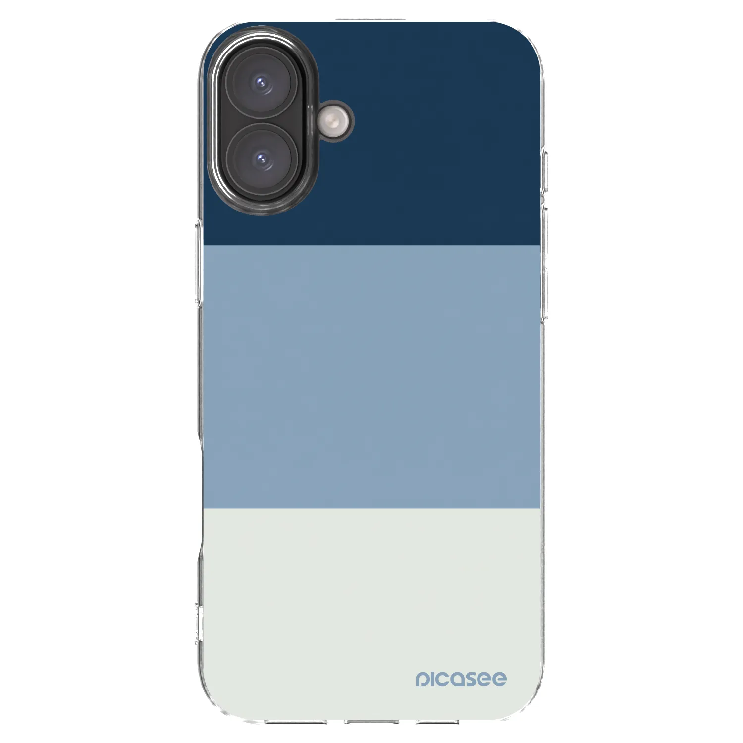 Picasee silikonowe przeźroczyste etui na Apple iPhone 16 Plus - Coastal Blue