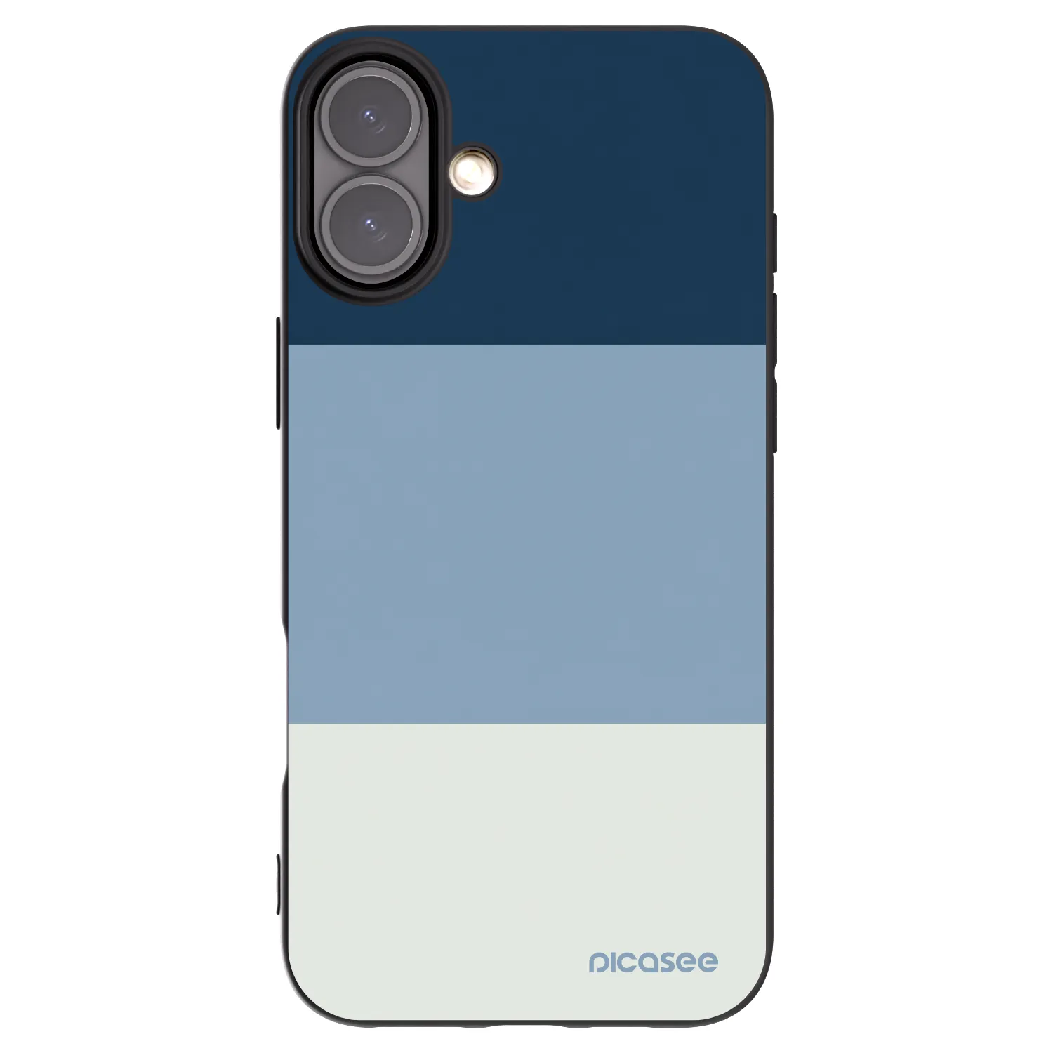 Picasee silikonowe czarne etui na Apple iPhone 16 Plus - Coastal Blue