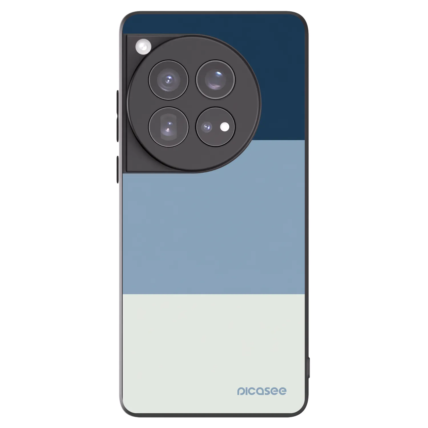 Picasee silikonowe czarne etui na OnePlus 12 5G - Coastal Blue