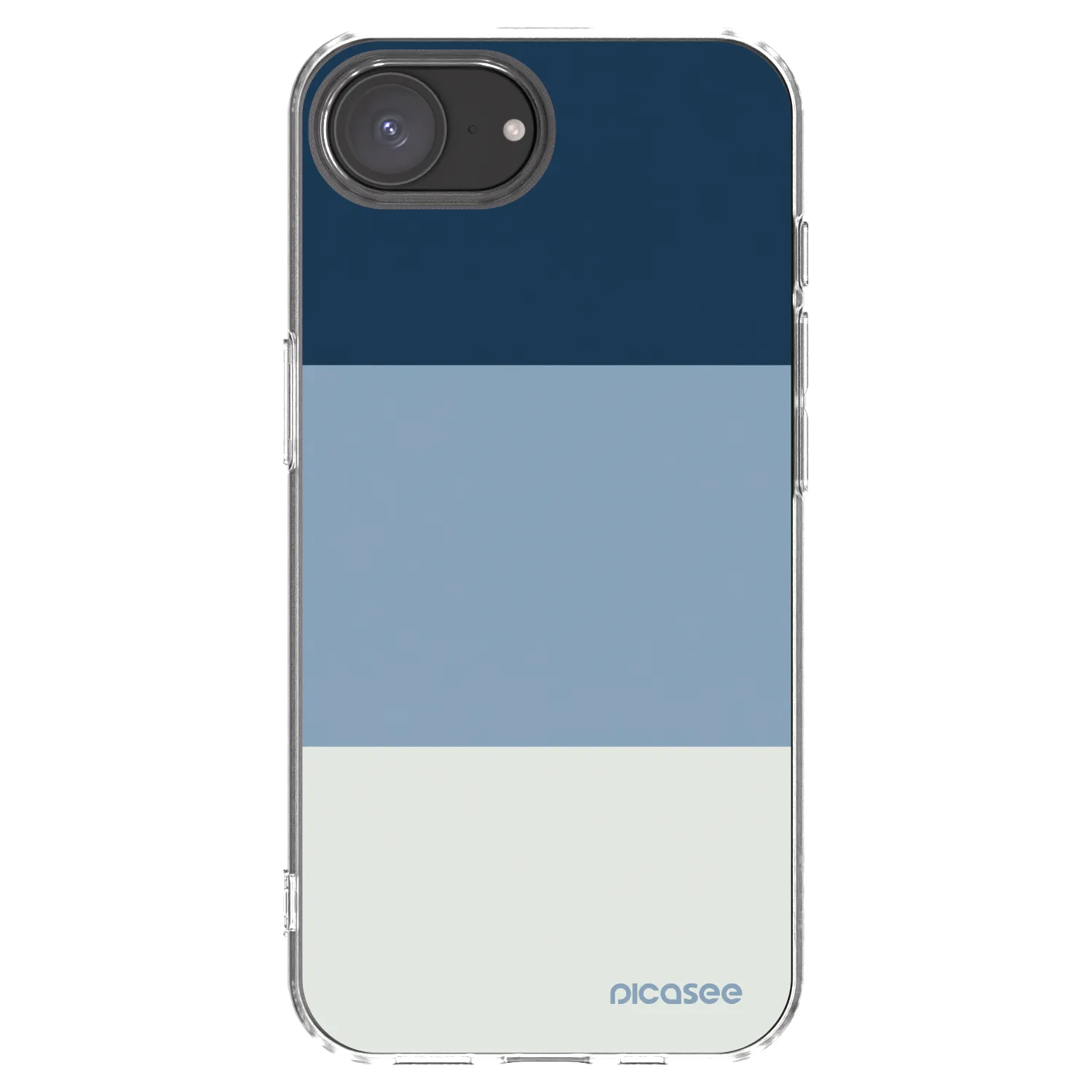 Picasee silikonowe przeźroczyste etui na Apple iPhone 16e - Coastal Blue