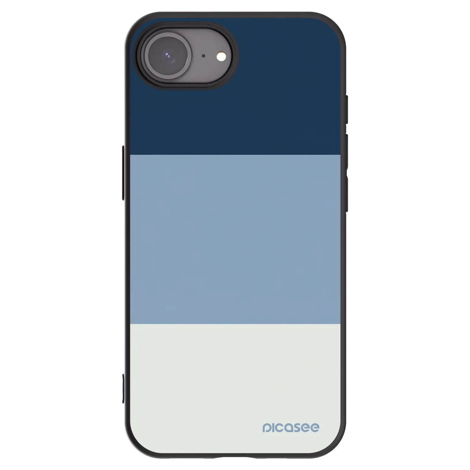 Picasee silikonowe czarne etui na Apple iPhone 16e - Coastal Blue