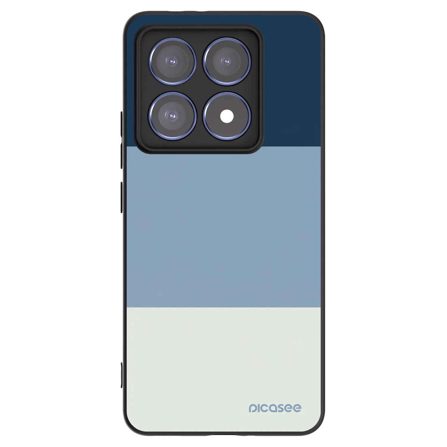 Picasee silikonowe czarne etui na Xiaomi 14T Pro - Coastal Blue