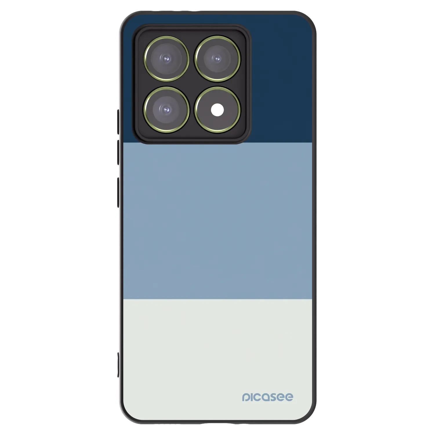 Picasee silikonowe czarne etui na Xiaomi 14T - Coastal Blue