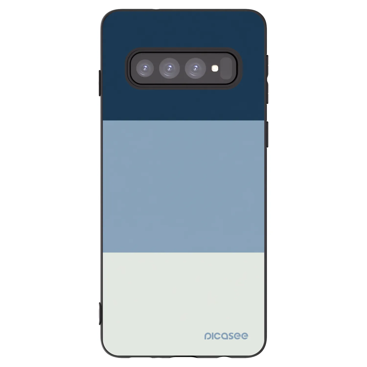 Picasee silikonowe czarne etui na Samsung Galaxy S10 G973 - Coastal Blue