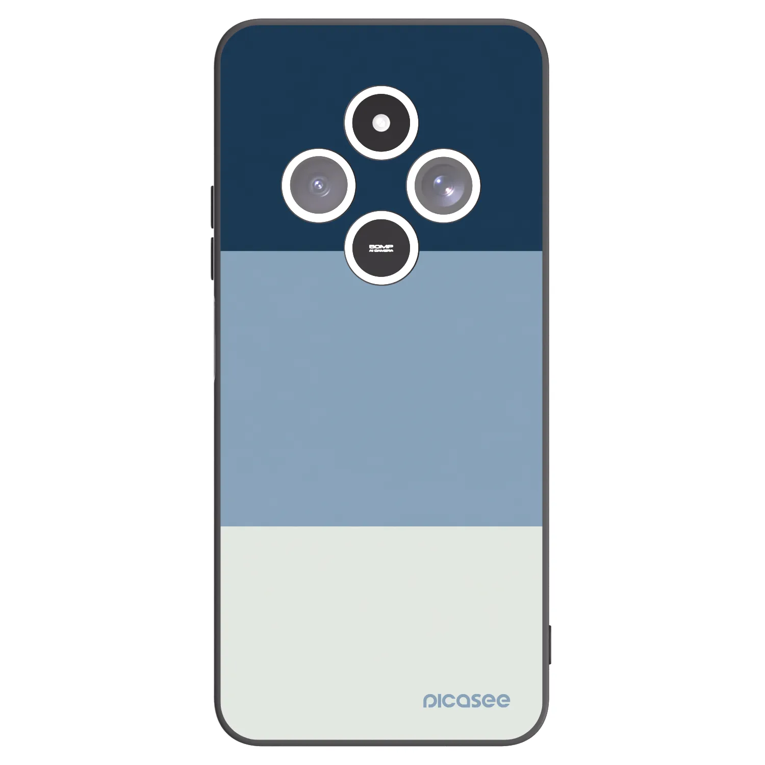 Picasee silikonowe czarne etui na Xiaomi Redmi 14C - Coastal Blue