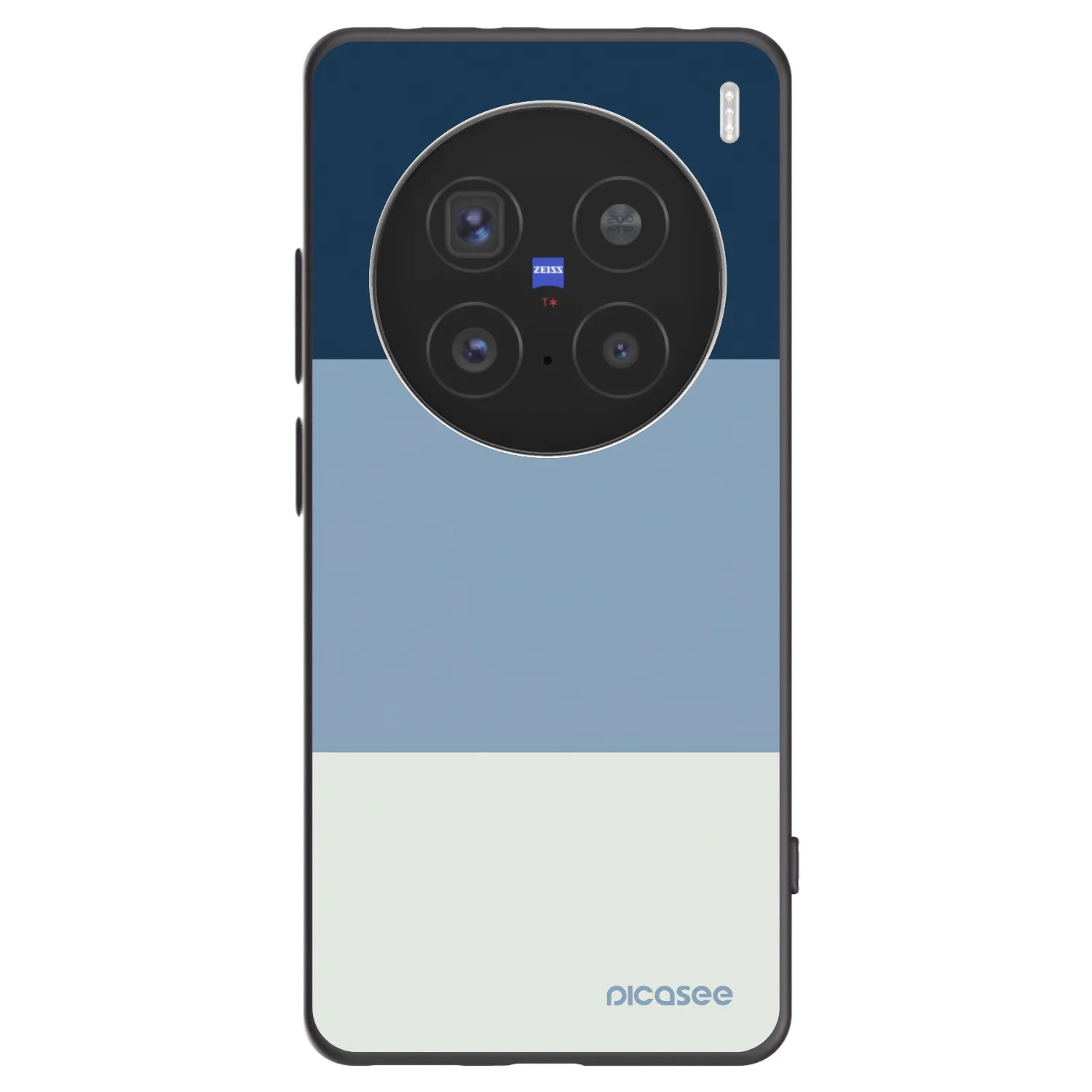 Picasee silikonowe czarne etui na Vivo X200 Pro - Coastal Blue