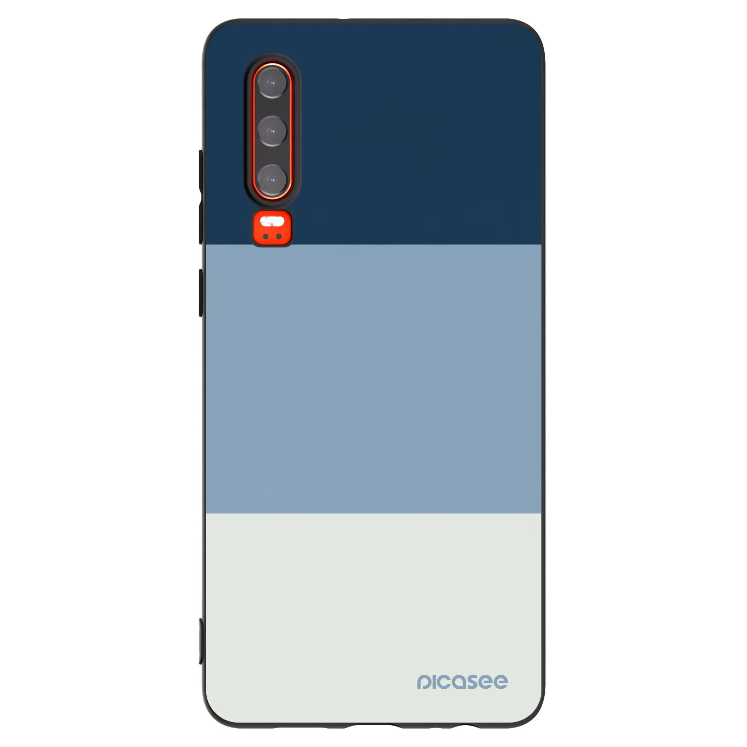 Picasee silikonowe czarne etui na Huawei P30 - Coastal Blue