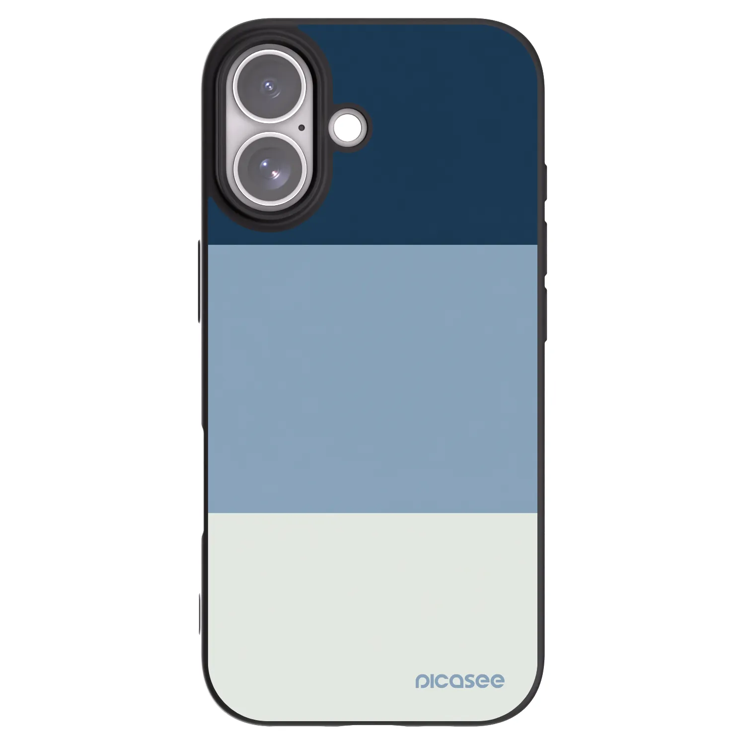 Picasee silikonowe czarne etui na Apple iPhone 17 - Coastal Blue