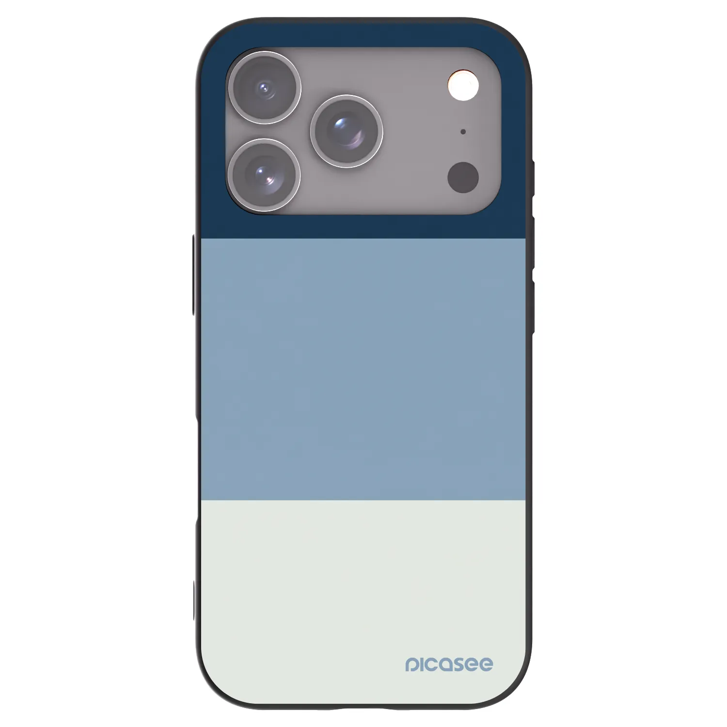 Picasee silikonowe czarne etui na Apple iPhone 17 Pro - Coastal Blue