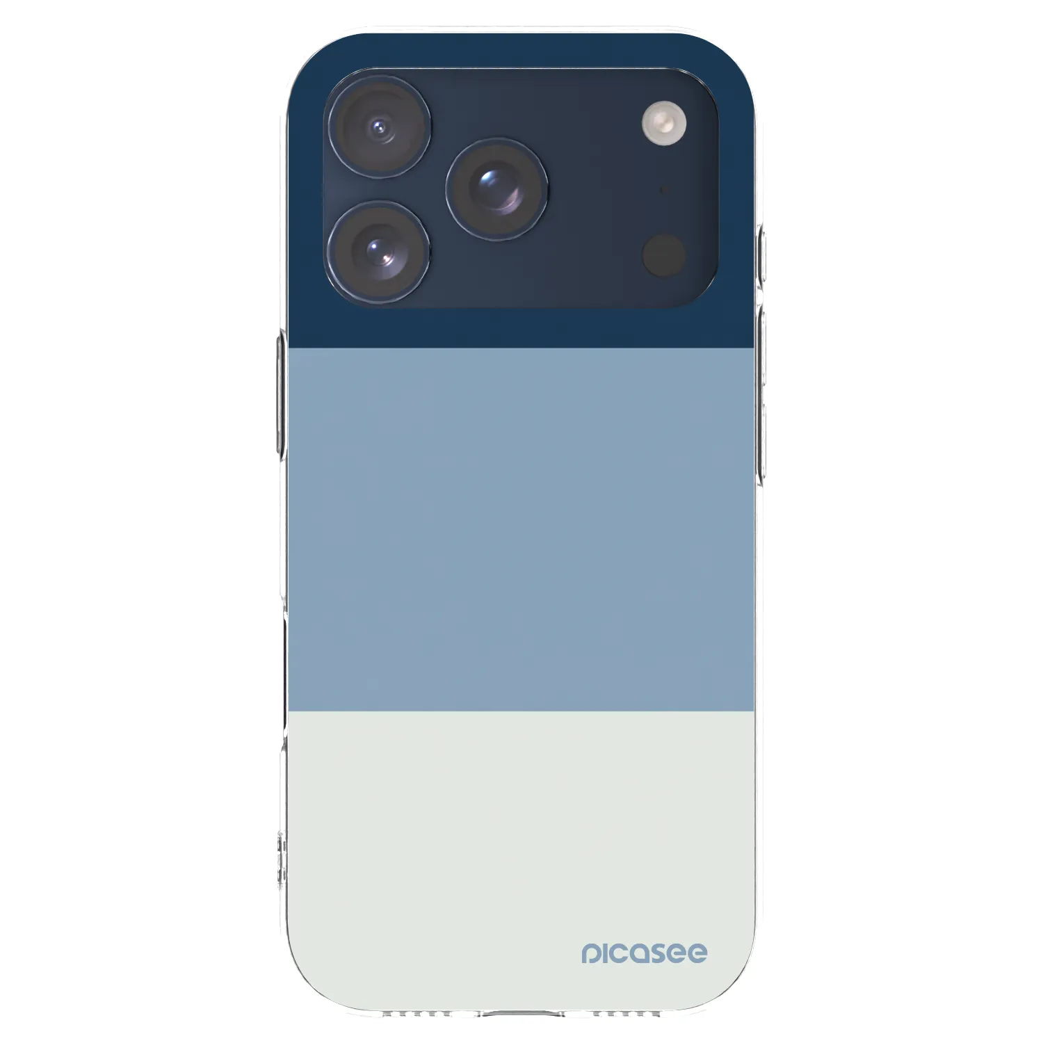 Picasee silikonowe przeźroczyste etui na Apple iPhone 17 Pro - Coastal Blue