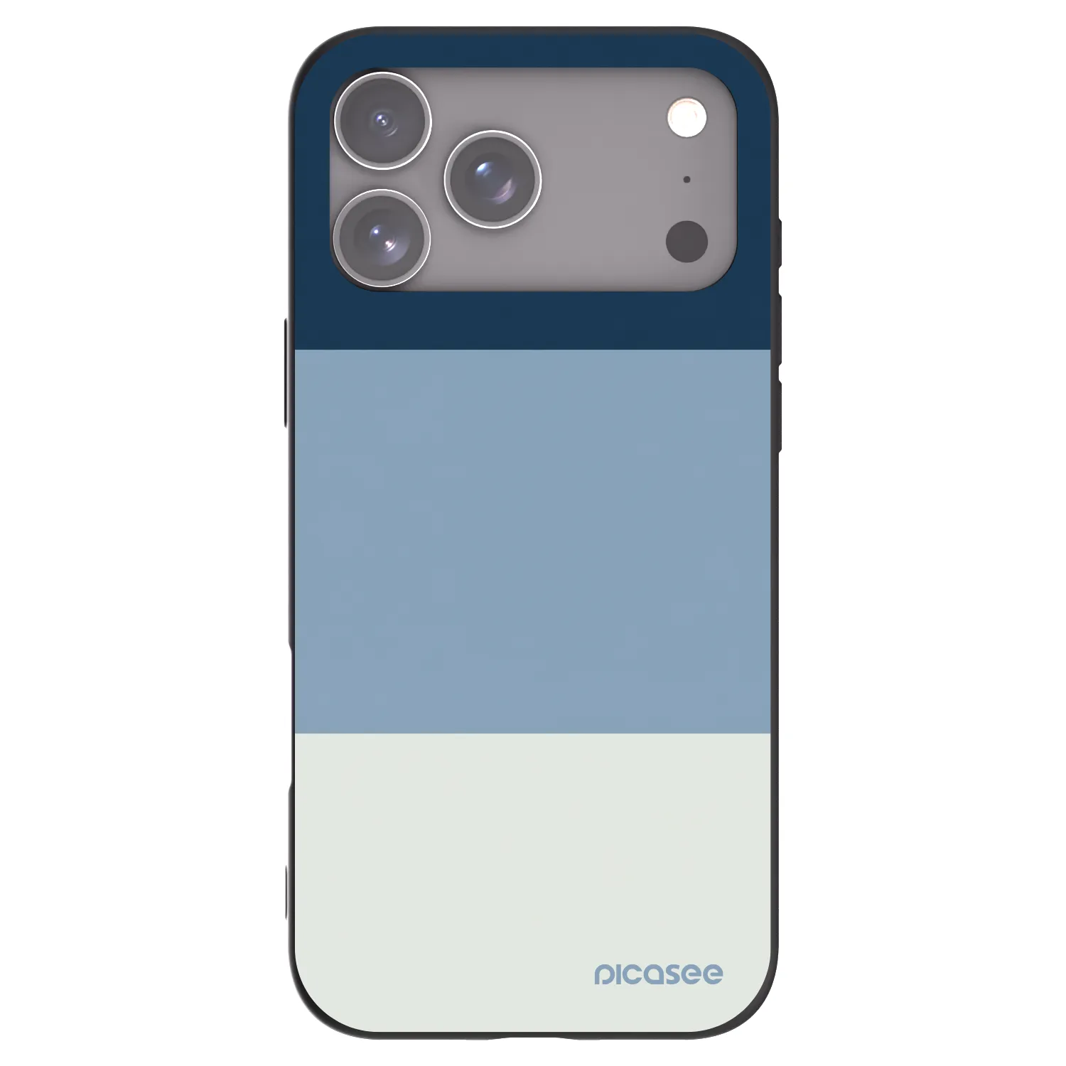 Picasee silikonowe czarne etui na Apple iPhone 17 Pro Max - Coastal Blue