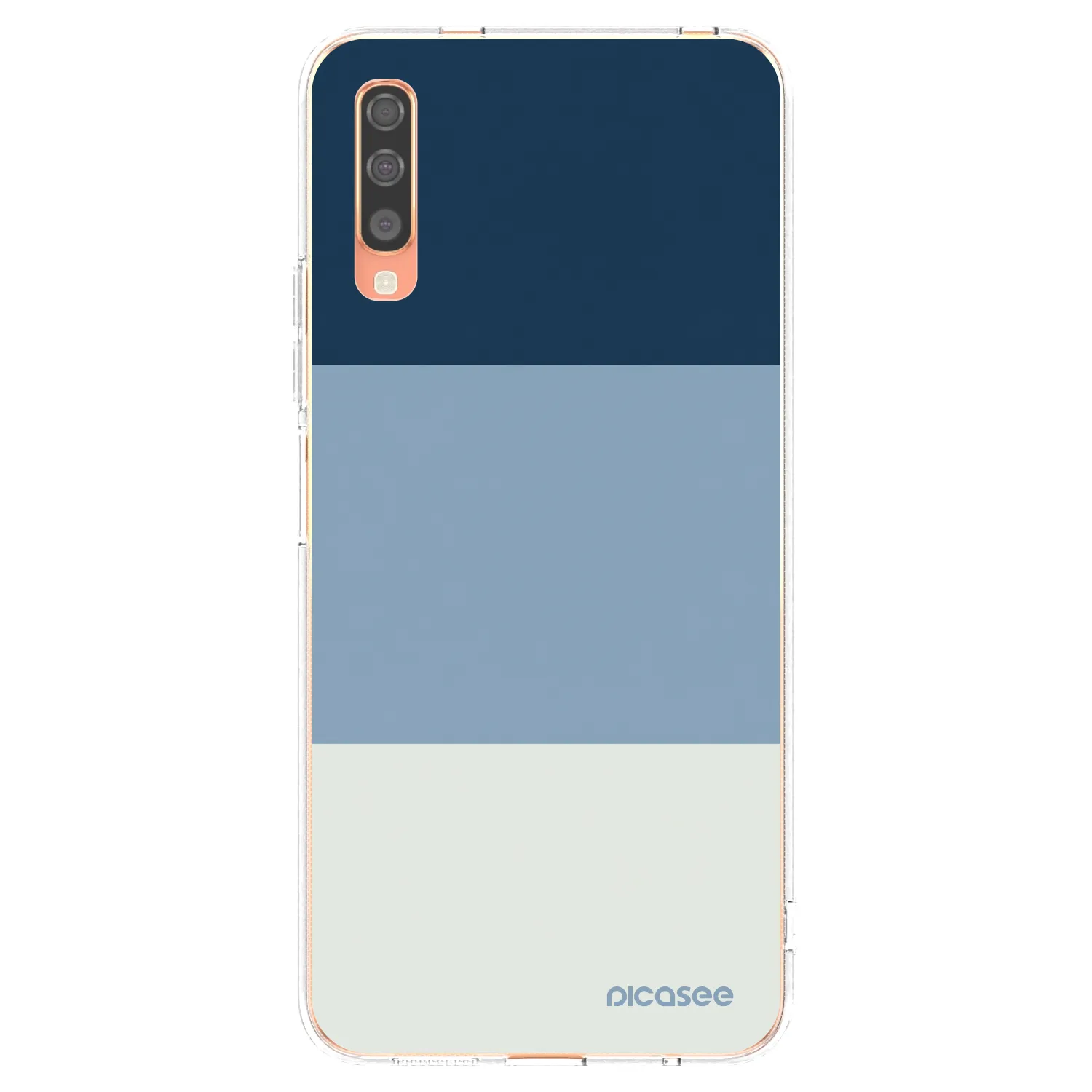 Picasee silikonowe przeźroczyste etui na Samsung Galaxy A70 A705F - Coastal Blue