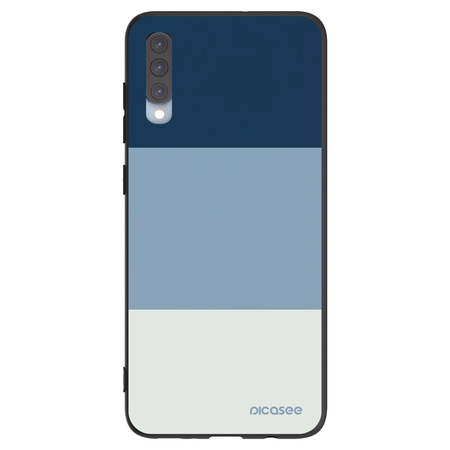 Picasee silikonowe czarne etui na Samsung Galaxy A70 A705F - Coastal Blue