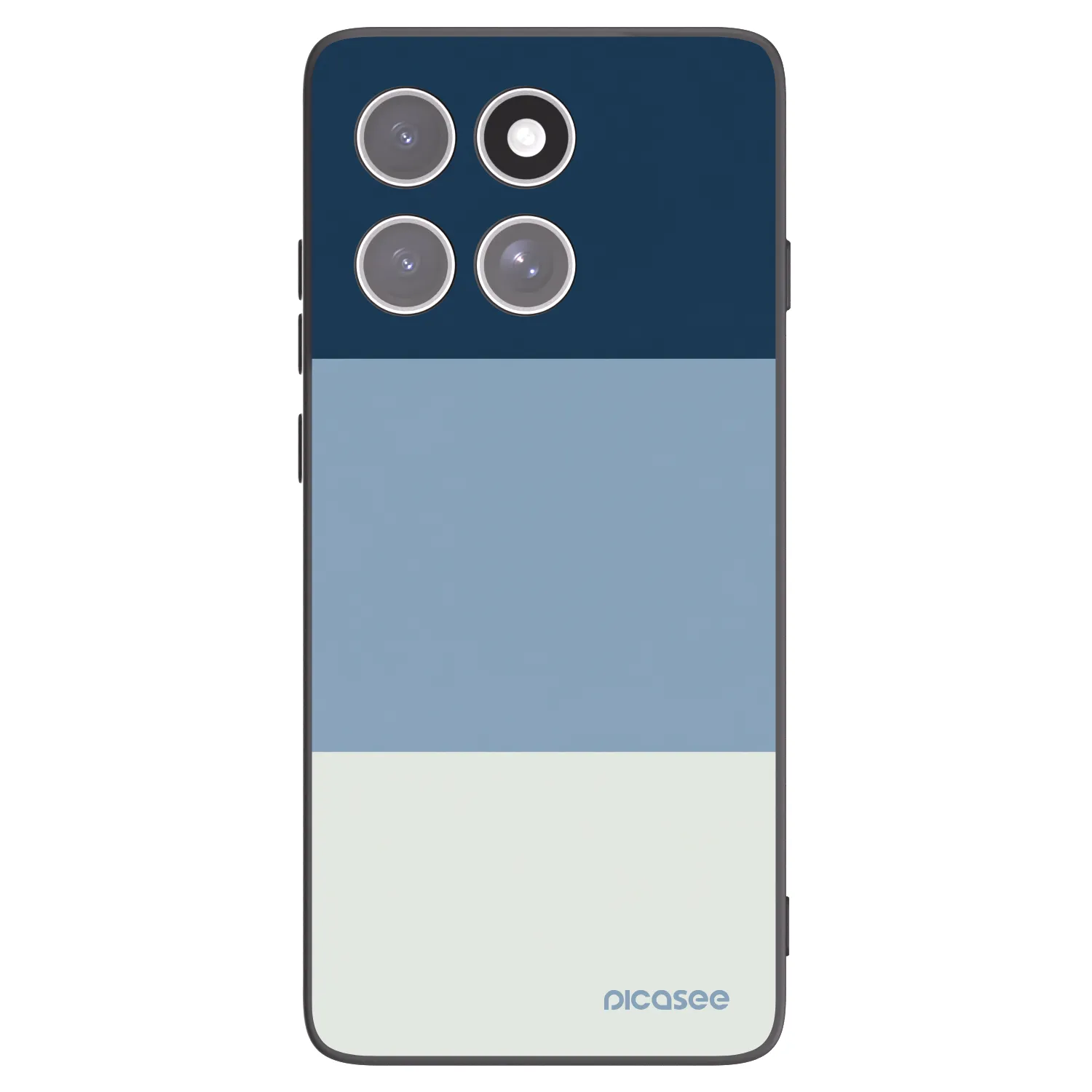 Picasee silikonowe czarne etui na Motorola Edge 60 Pro - Coastal Blue