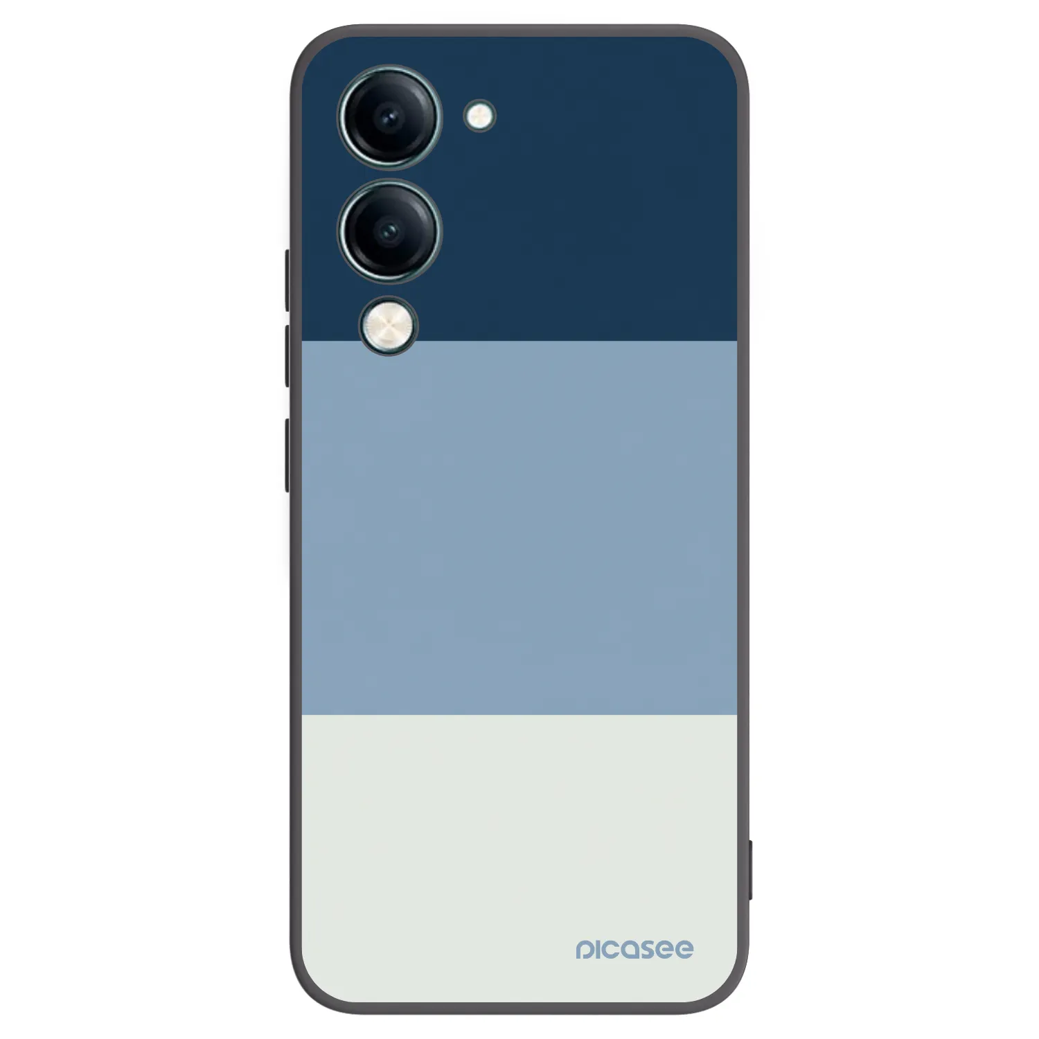 Picasee silikonowe czarne etui na Vivo Y29s 5G - Coastal Blue