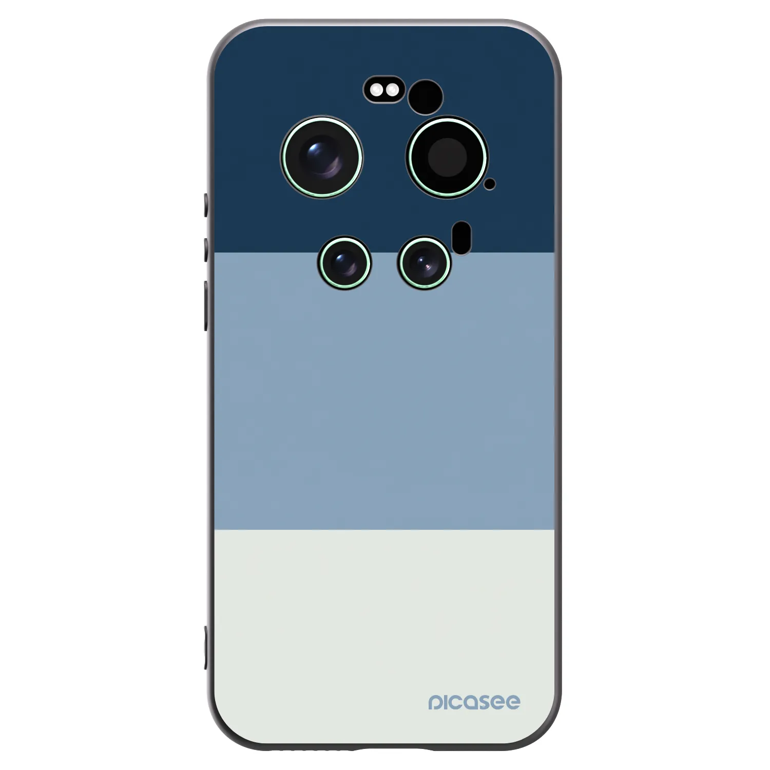 Picasee silikonowe czarne etui na Xiaomi 17 Ultra - Coastal Blue