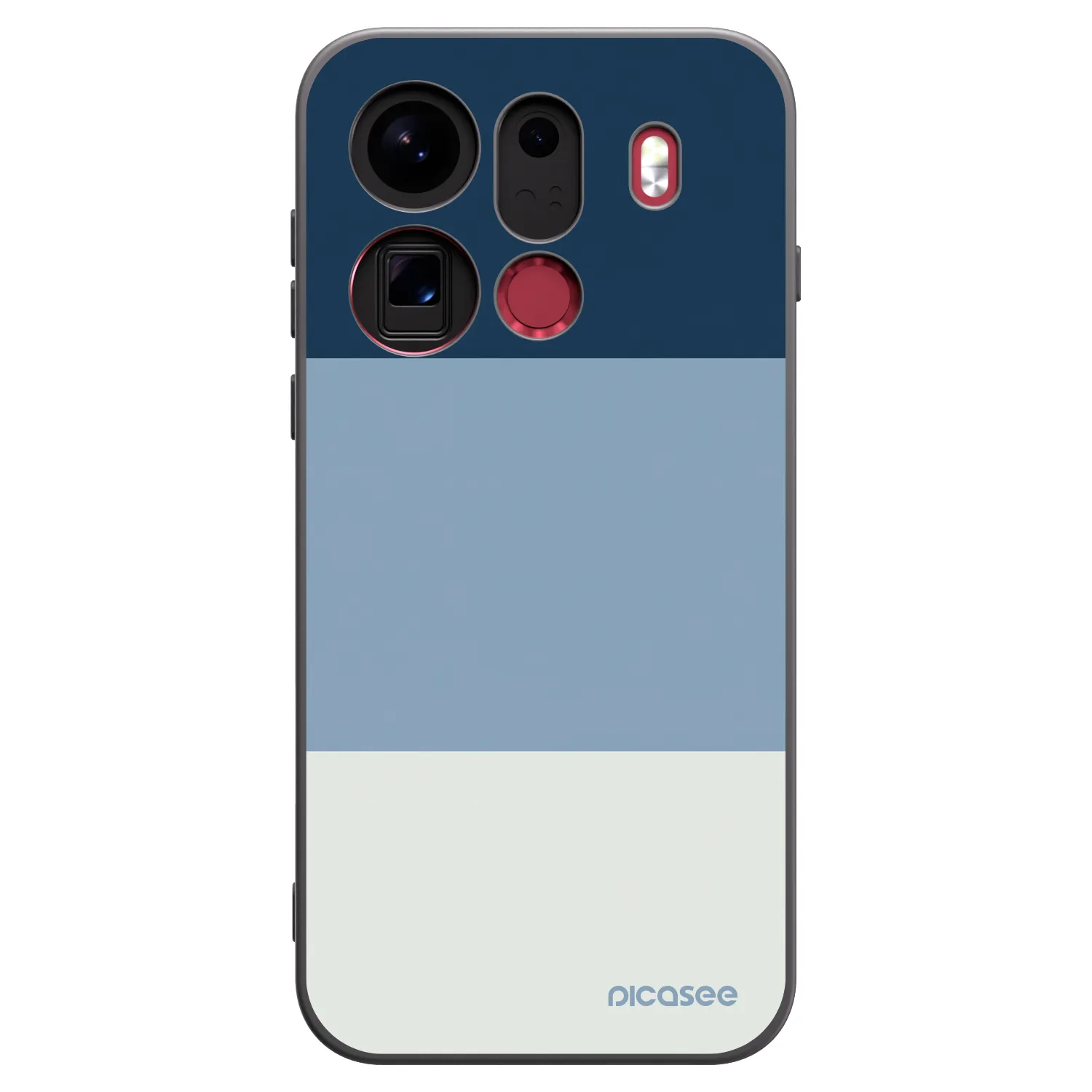 Picasee silikonowe czarne etui na OPPO Find X9 Pro - Coastal Blue