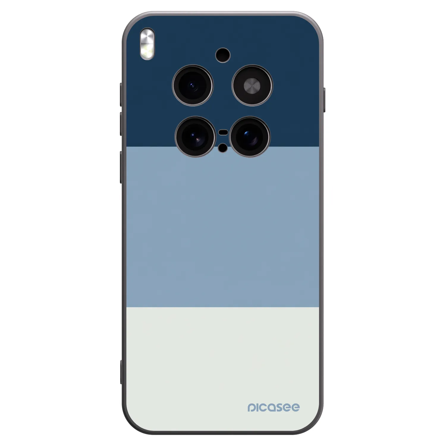 Picasee silikonowe czarne etui na Vivo X300 Pro - Coastal Blue
