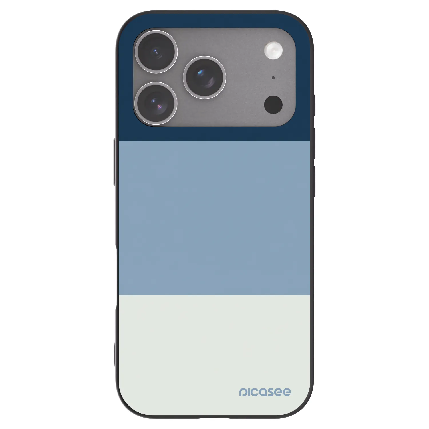 Picasee silikonowe czarne etui na Apple iPhone 18 Pro - Coastal Blue