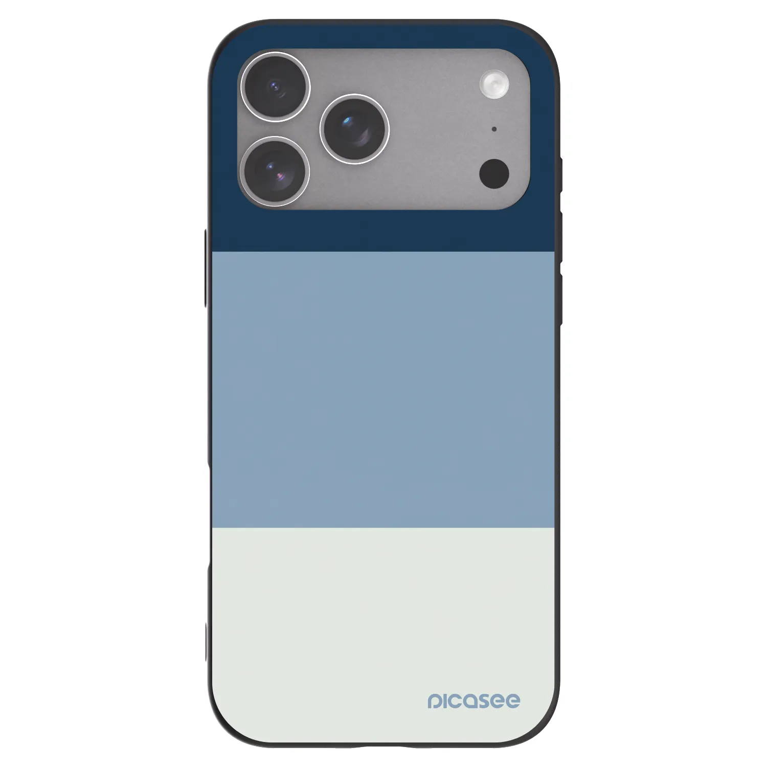 Picasee silikonowe czarne etui na Apple iPhone 18 Pro Max - Coastal Blue