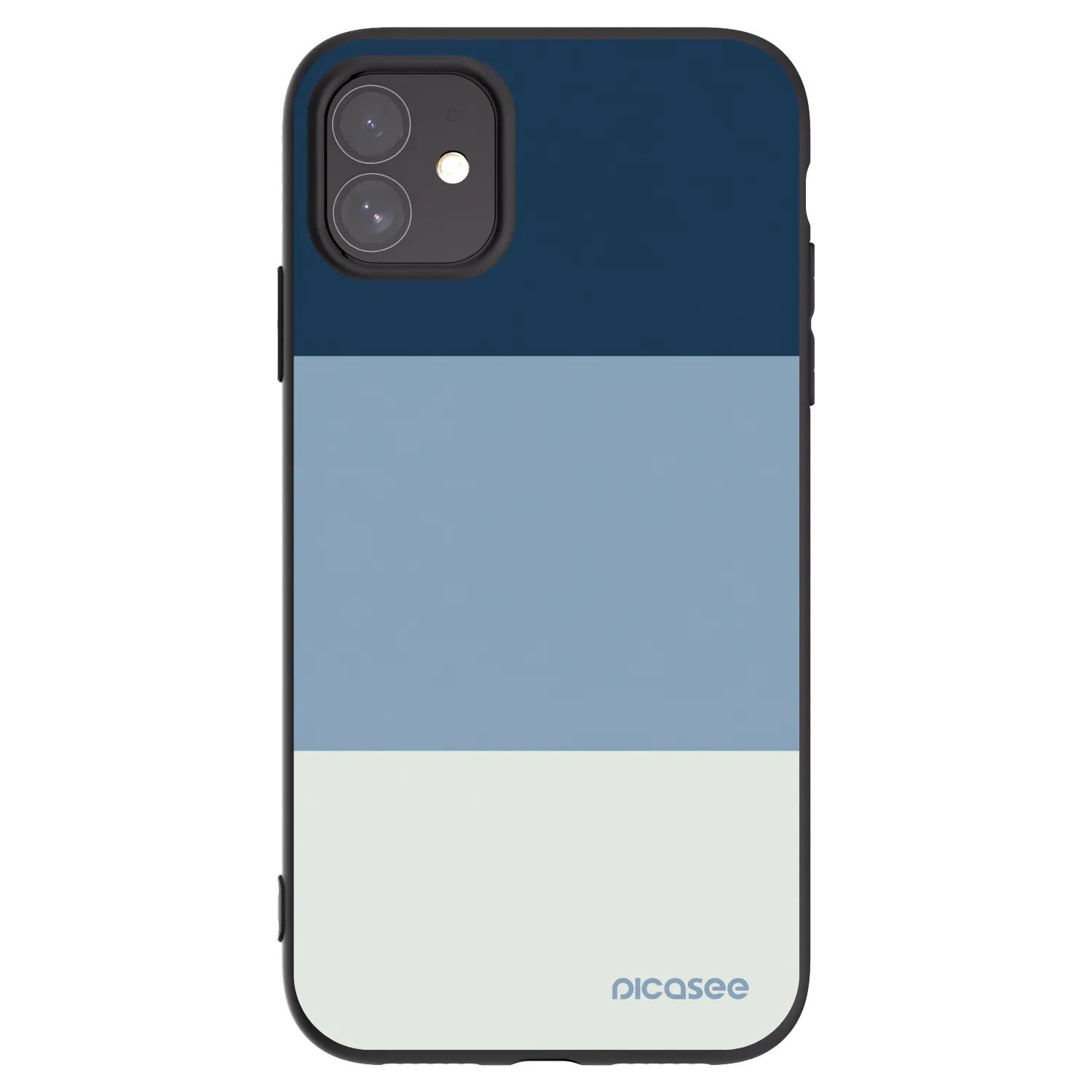 Picasee silikonowe czarne etui na Apple iPhone 11 - Coastal Blue