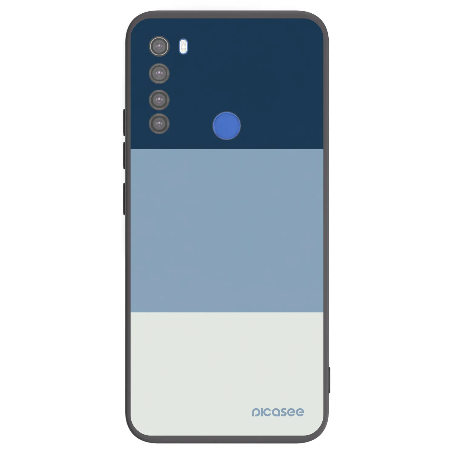 Picasee silikonowe czarne etui na Xiaomi Redmi Note 8T - Coastal Blue