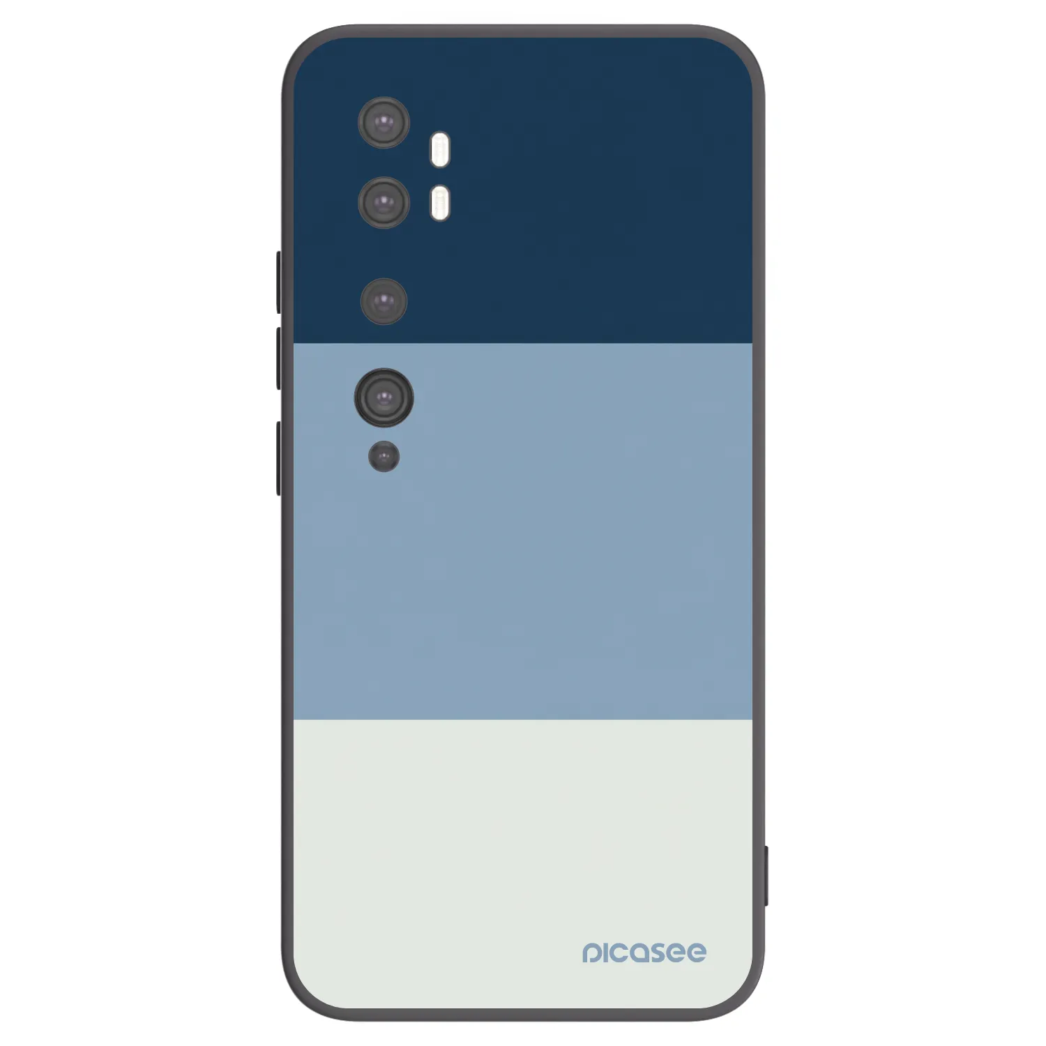 Picasee silikonowe czarne etui na Xiaomi Mi Note 10 (Pro) - Coastal Blue