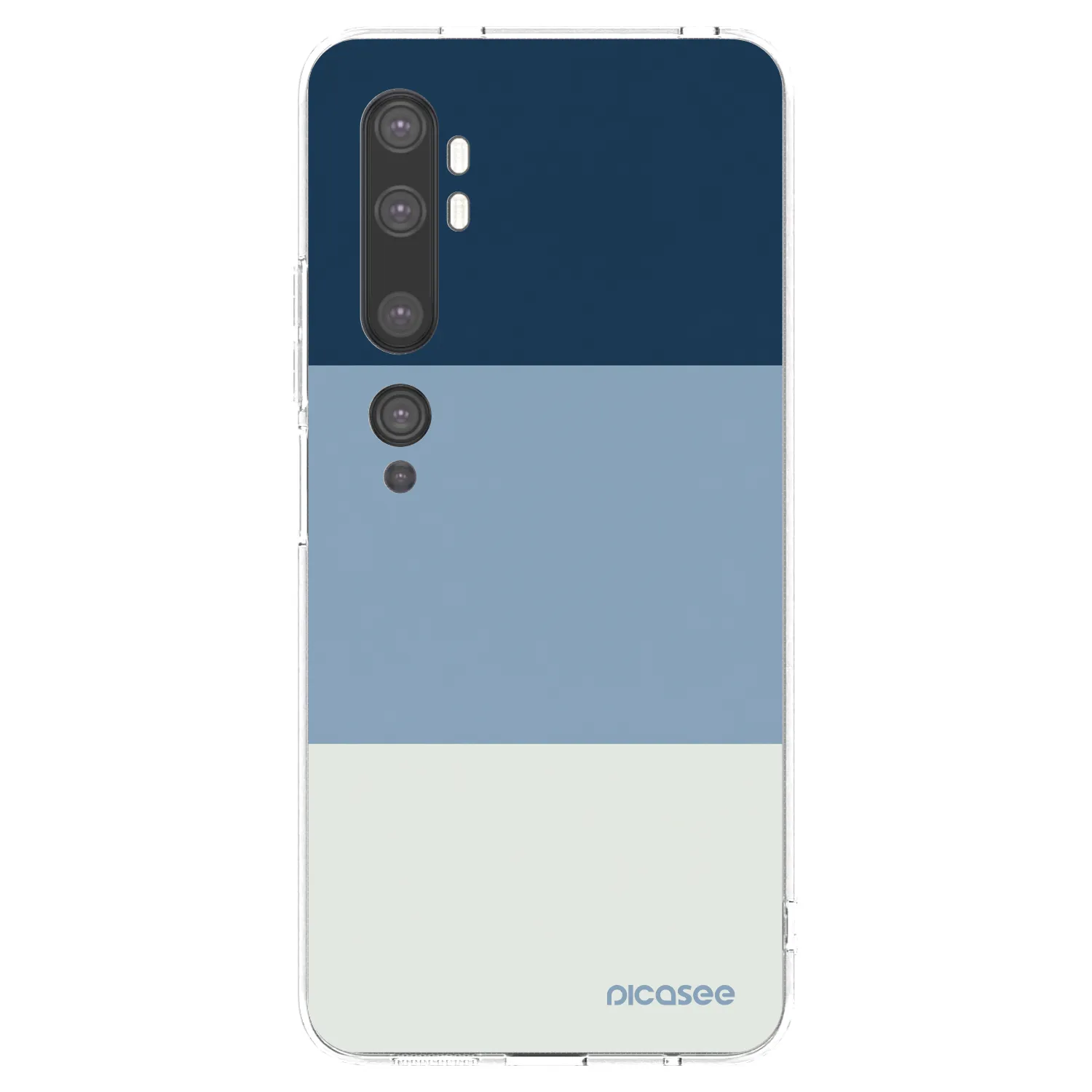 Picasee silikonowe przeźroczyste etui na Xiaomi Mi Note 10 (Pro) - Coastal Blue